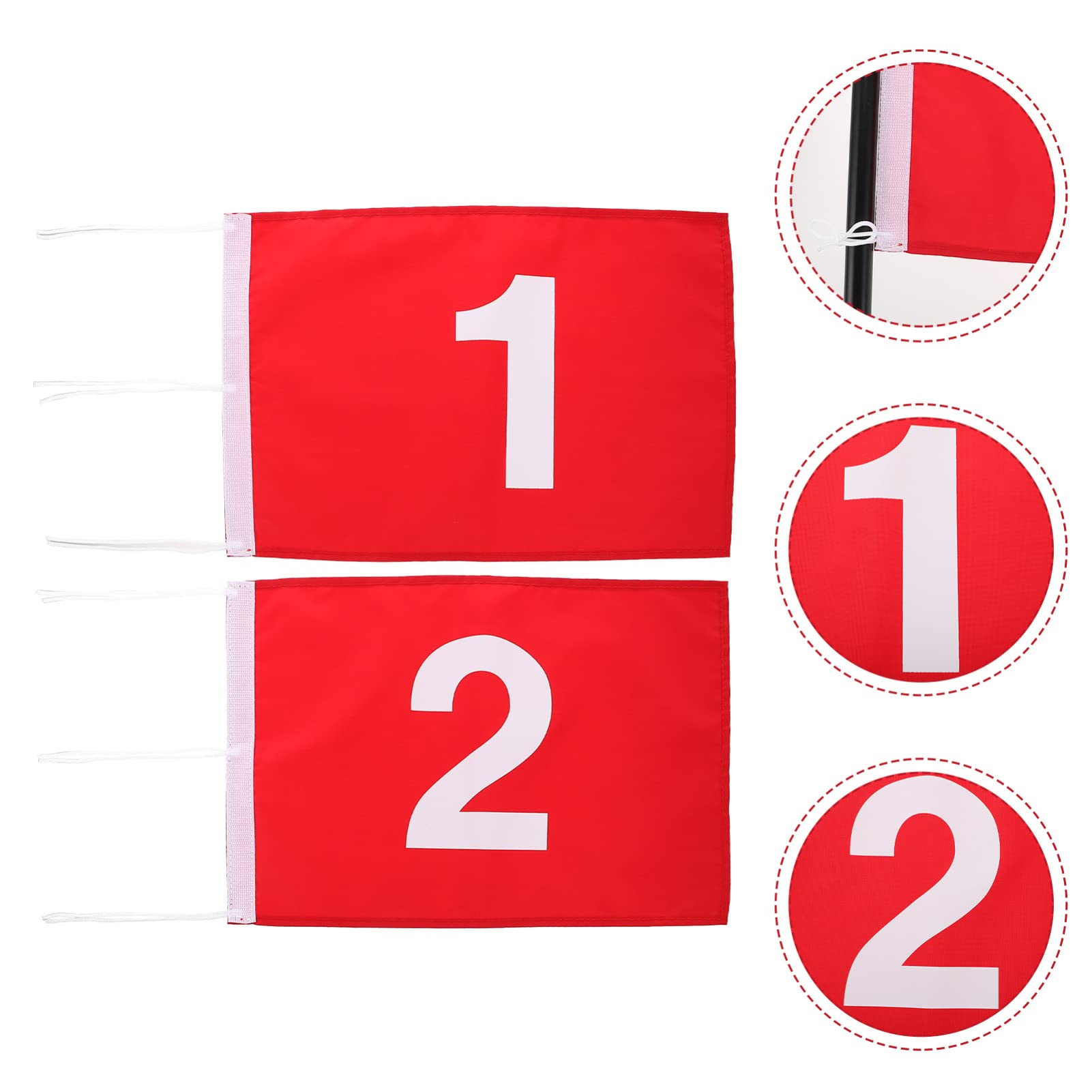 BESPORTBLE 2Pcs Golf Flaggen Übungsnummer 1 Und 2 Golfflaggen Traning Golf Peg- Flaggen Tragbare Golfzielflaggen für Den Hinterhof im Freien im Freien im Freien im Freien im Freien im Freien