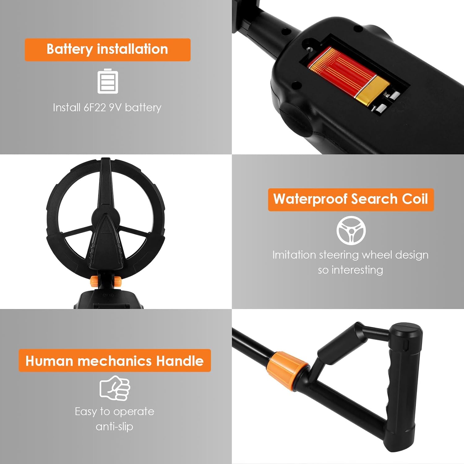Metal Detector, Professional Gold Detector for Treasure Hunt, Waterproof 10" Search Coil with Intuitive LCD Display, Metal Detectors for Exploration Hiking, High Accuracy Adjustable Metals Detectors