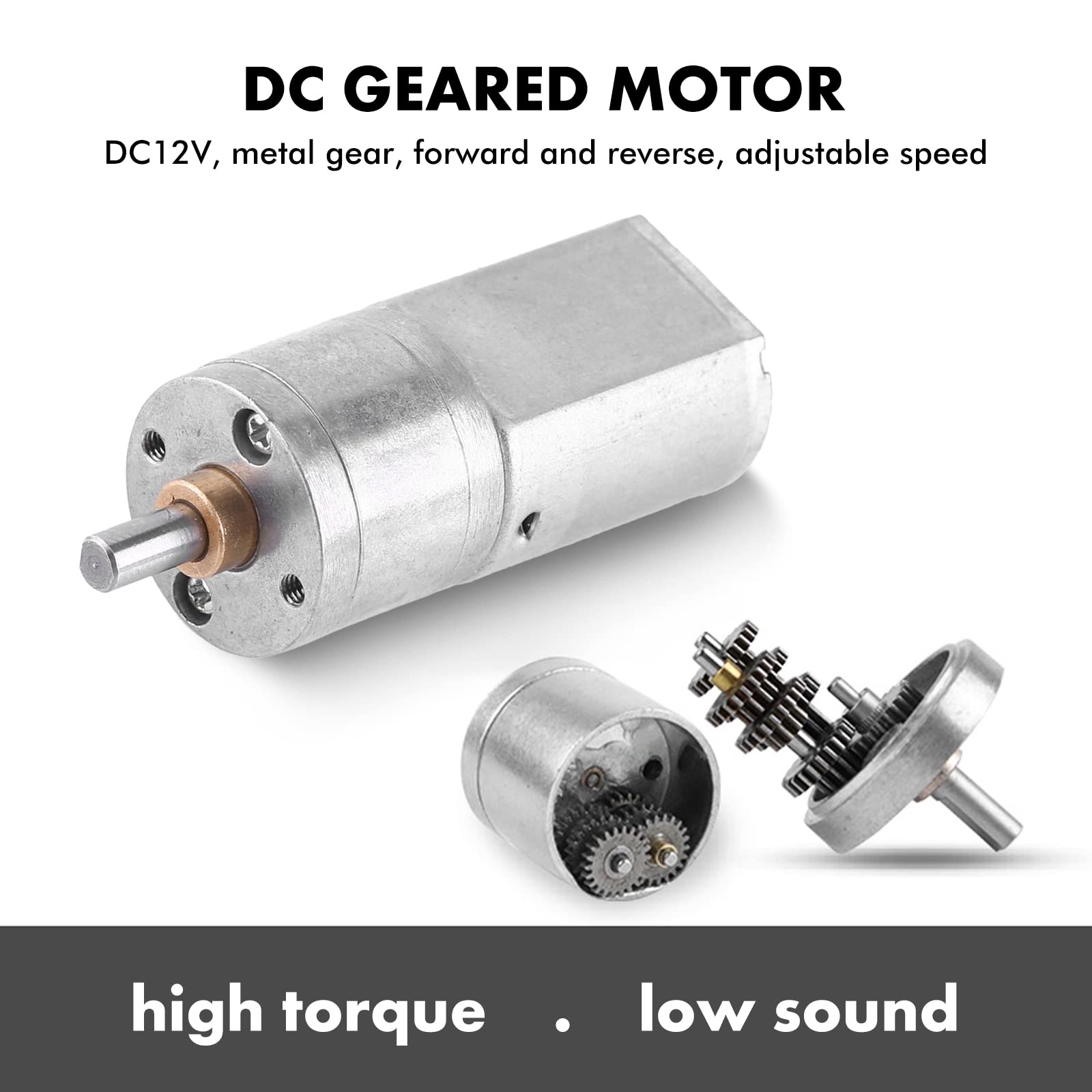 Fuchooky DC 12V Motor De Réduction De L'engrenage électrique à Couple élevé 15 200 TR