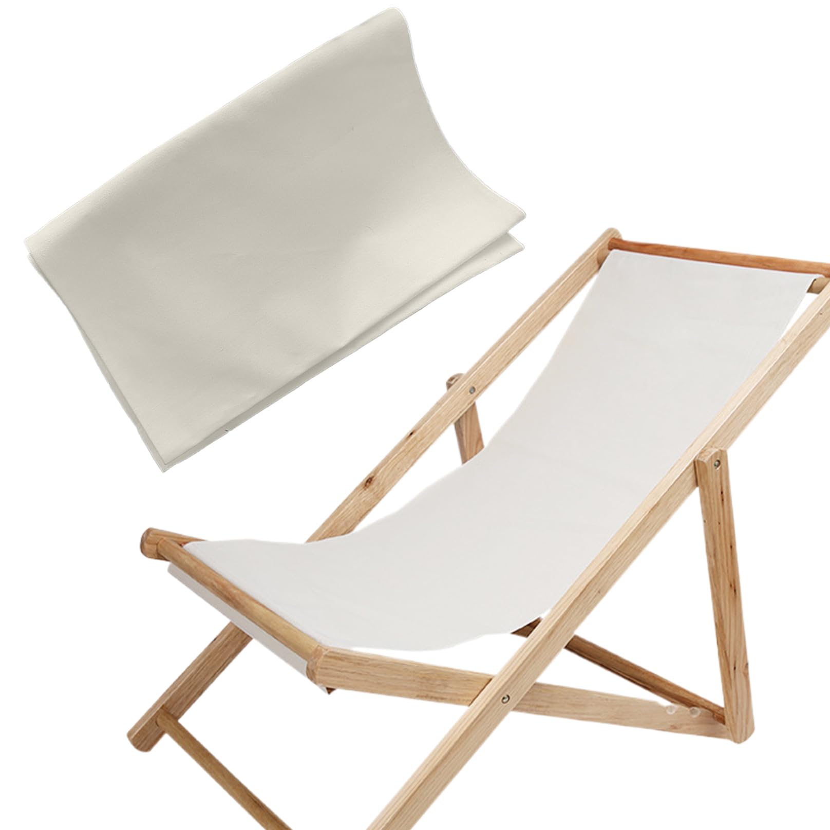 Rachlicy Sling Chair Replacement Fabric Oxford Cloth Deck Chair Sling Replacement Foldable Portable Patio Fabric for Patio Lounge Chairs
