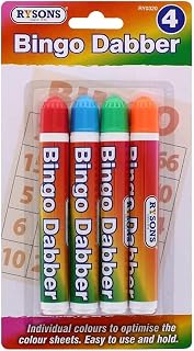 NA-1 Excelling UK Bingo Dabbers Glitter Dabbers for Bingo Tickets Lockdown Bingo Kids Bingo Gift Bingo Marker Pens Children Coloring Pen Dot Markers 4 Pcs