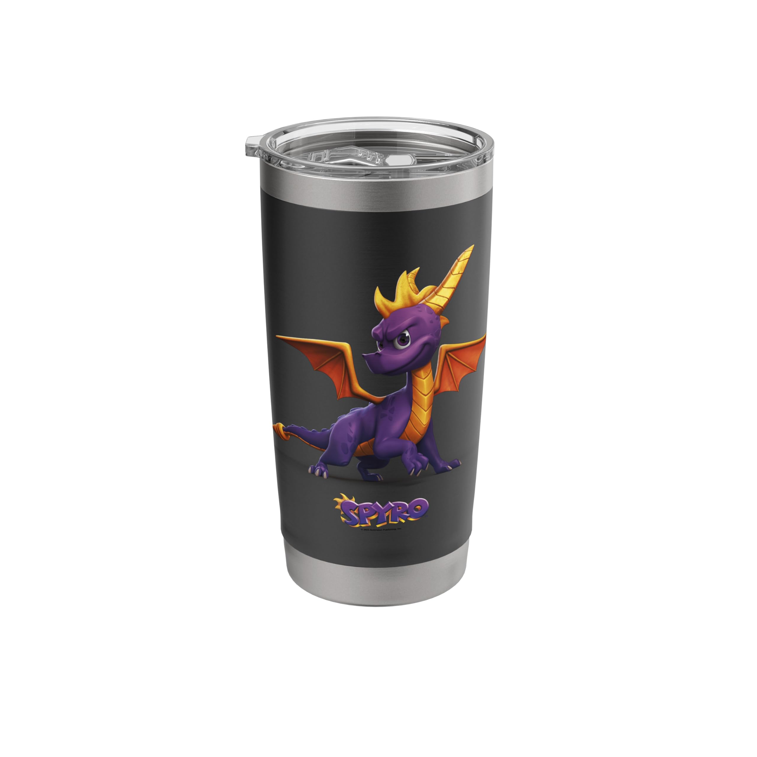 Spyro Mighty Purple Dragon Action Pose Poster Stainless Steel Insulated Tumbler