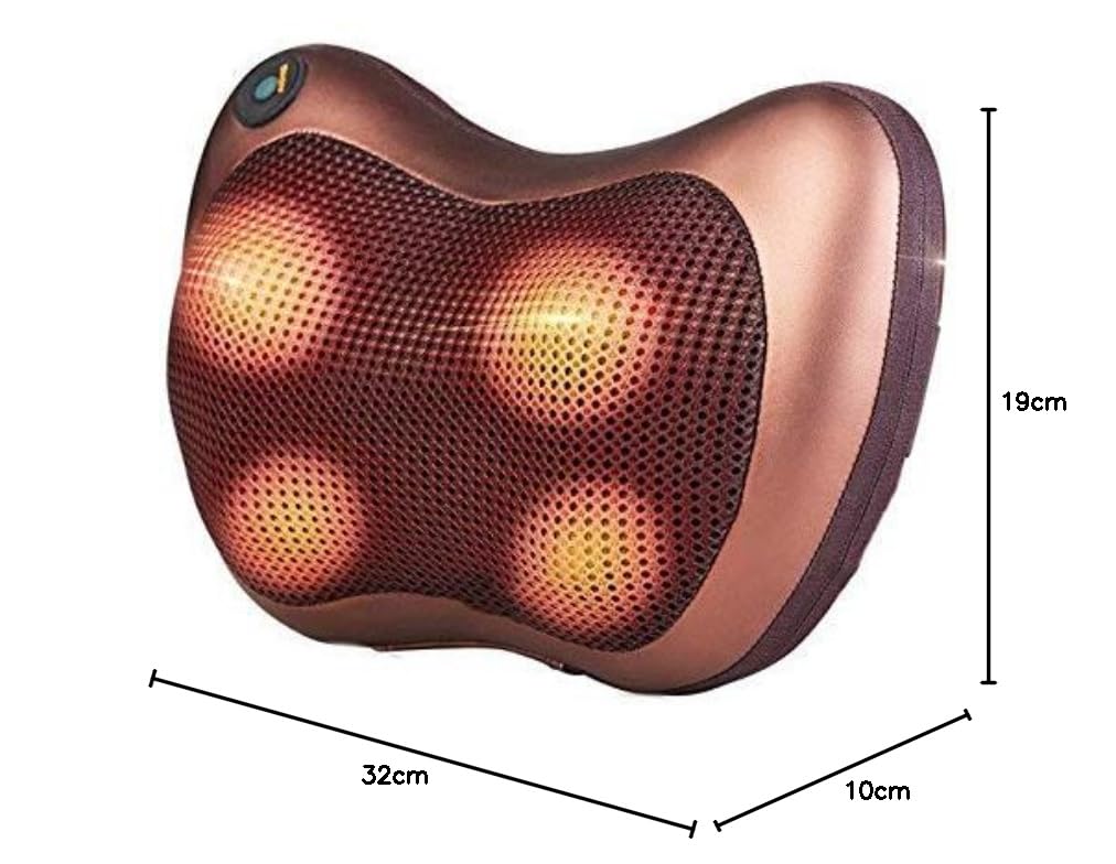 Shopper52 Corded Electric Neck Back Shoulder Heat Pillow for Deep Kneading Massager - Massage Pillow, Multicolor Shopper52 Corded Electric Neck Back Shoulder Heat Pillow for Deep Kneading Massager - Massage Pillow, Multicolor