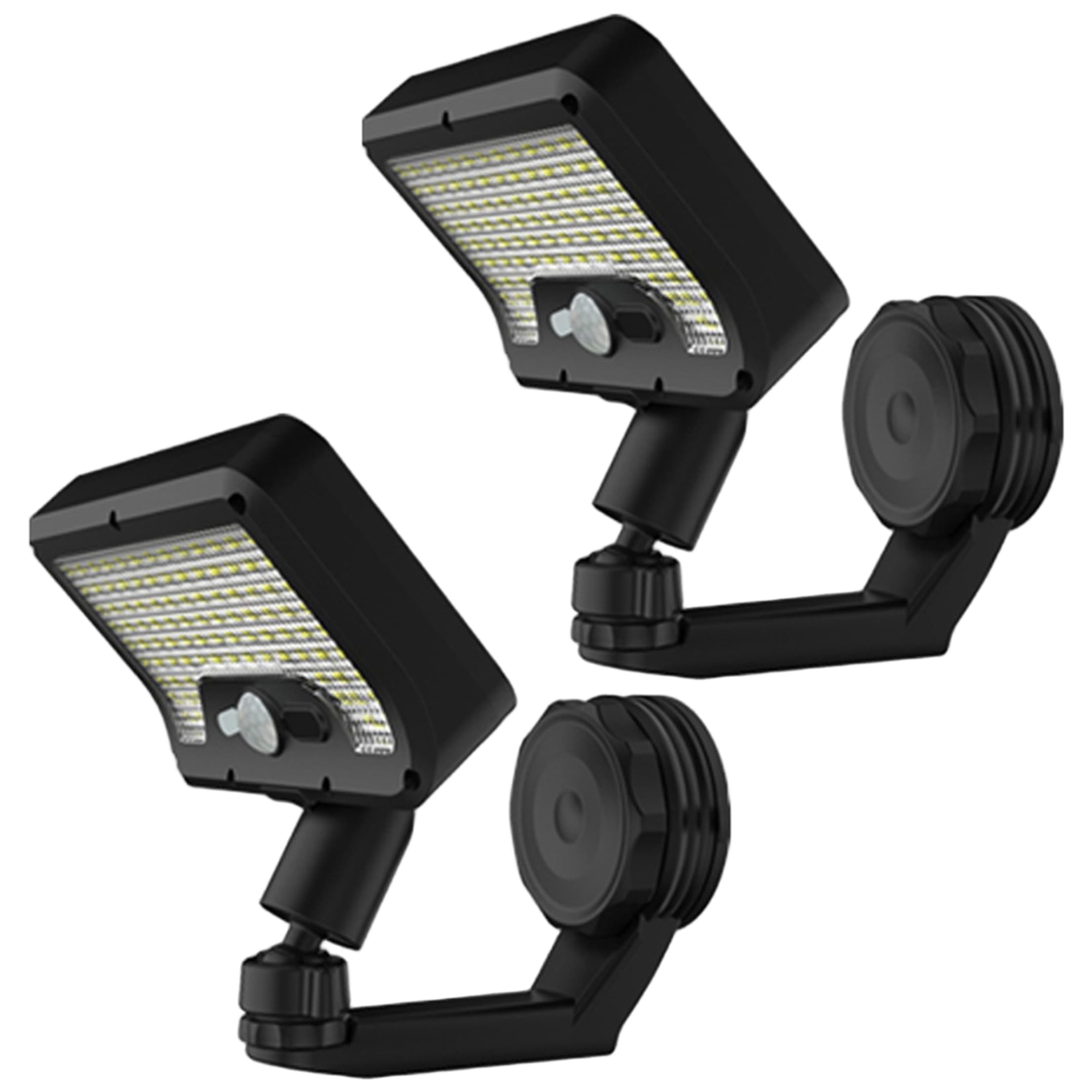 StaZamor 2PCS Black Magnetic Solar Lights Outdoor, 600LM Bright Waterproof Motion Sensor Wall Lights for Porch, Fence, Yard, Garage, Garden