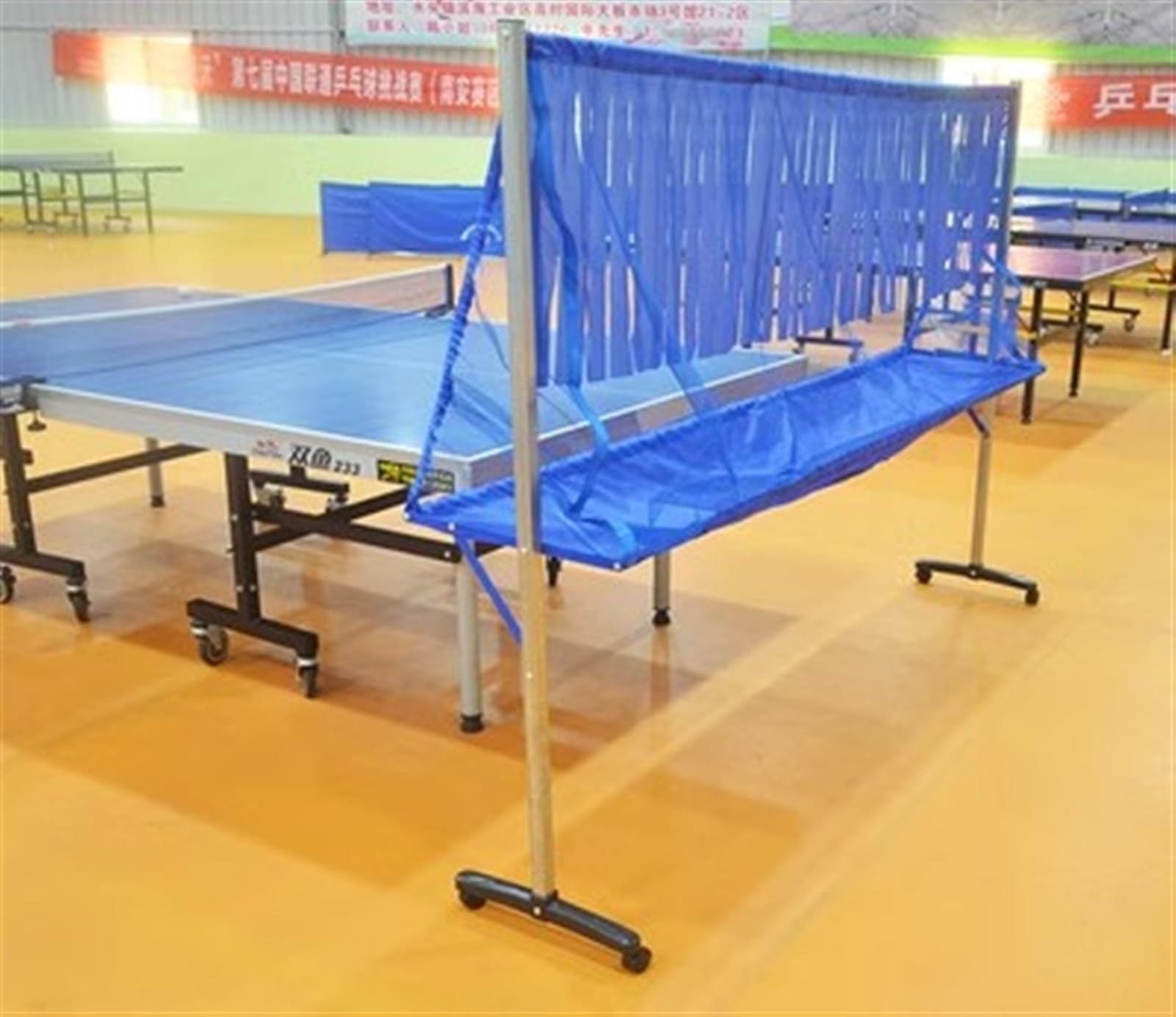 RENLXFI Movable Table Tennis Ball Catch Net, Ping Pong Practice Net Outdoor with Wheels for Multi-Ball Drills or Robot Serve Launcher Practice