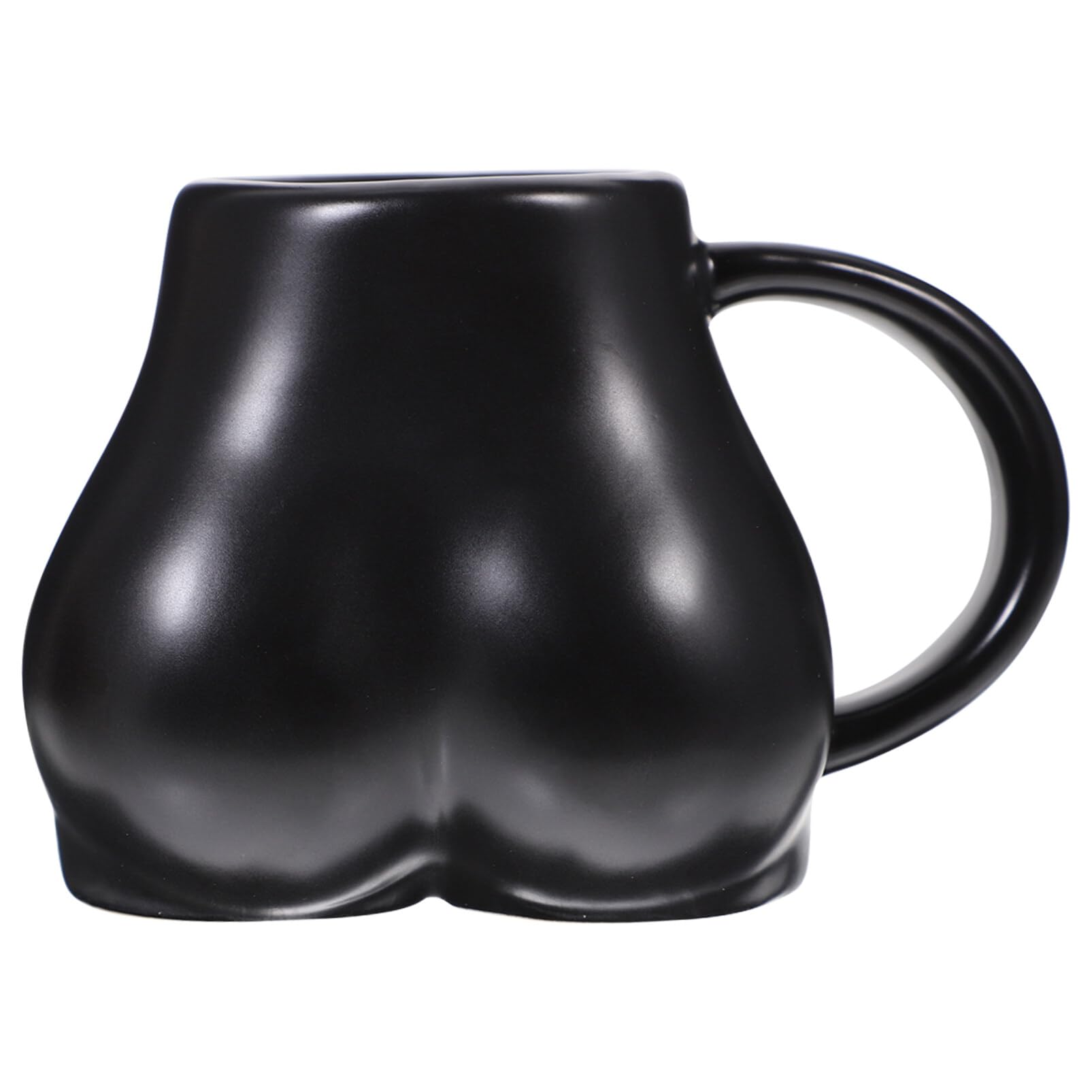 BESTOYARD Butt Funny Coffee Mug 3d Butt Shaped Cup Ceramic Bum Cheeks Booty Mug Roast and Toast Mug Feminine Female Body Mug Vase Birthday Valentines Day Gifts 301-400ml Black