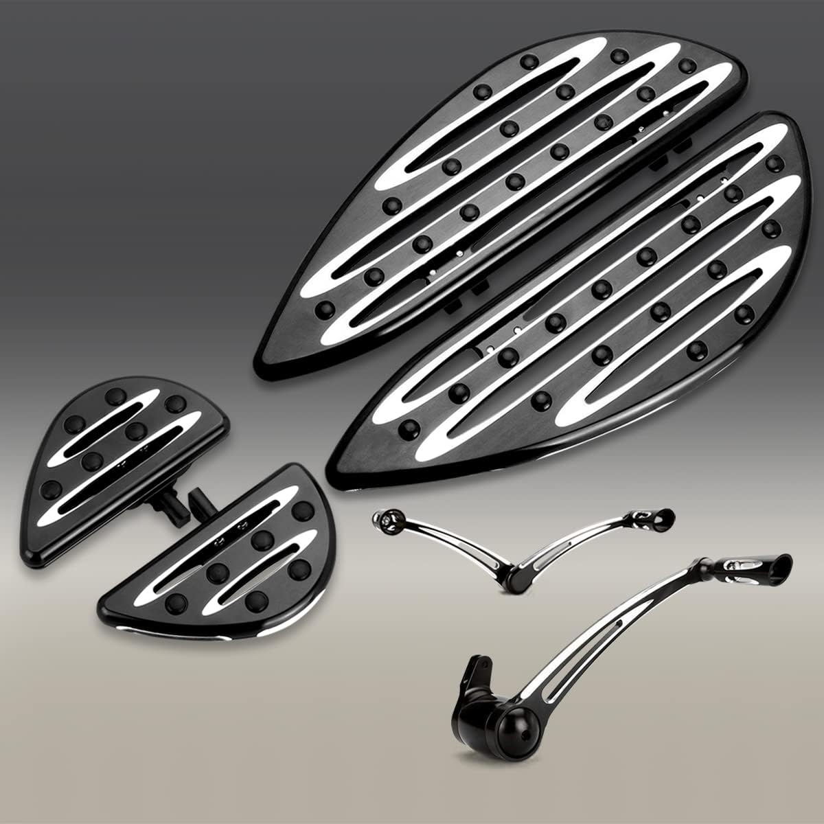 Aluminum CNC Cut Floorboards Road Glide Ultra Fltru Brake Arm Shift For Electra Glide Classic Flhtc Foot Boards Roadking Flhr 2014-Later