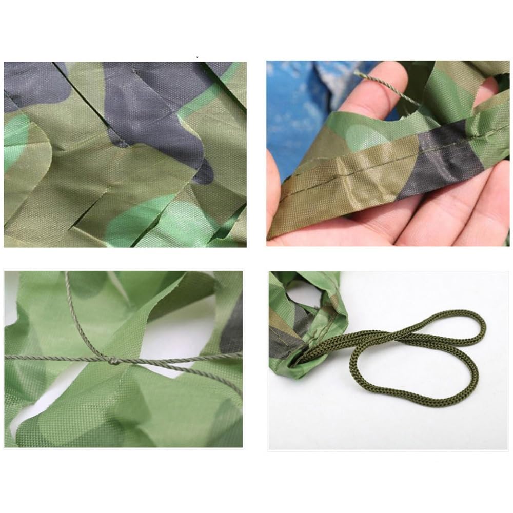 Rete Mimetica da Caccia in Tessuto Oxford Rete Ombreggiante Militare per Camouflage Campeggio Woodland Giardino Decorazione