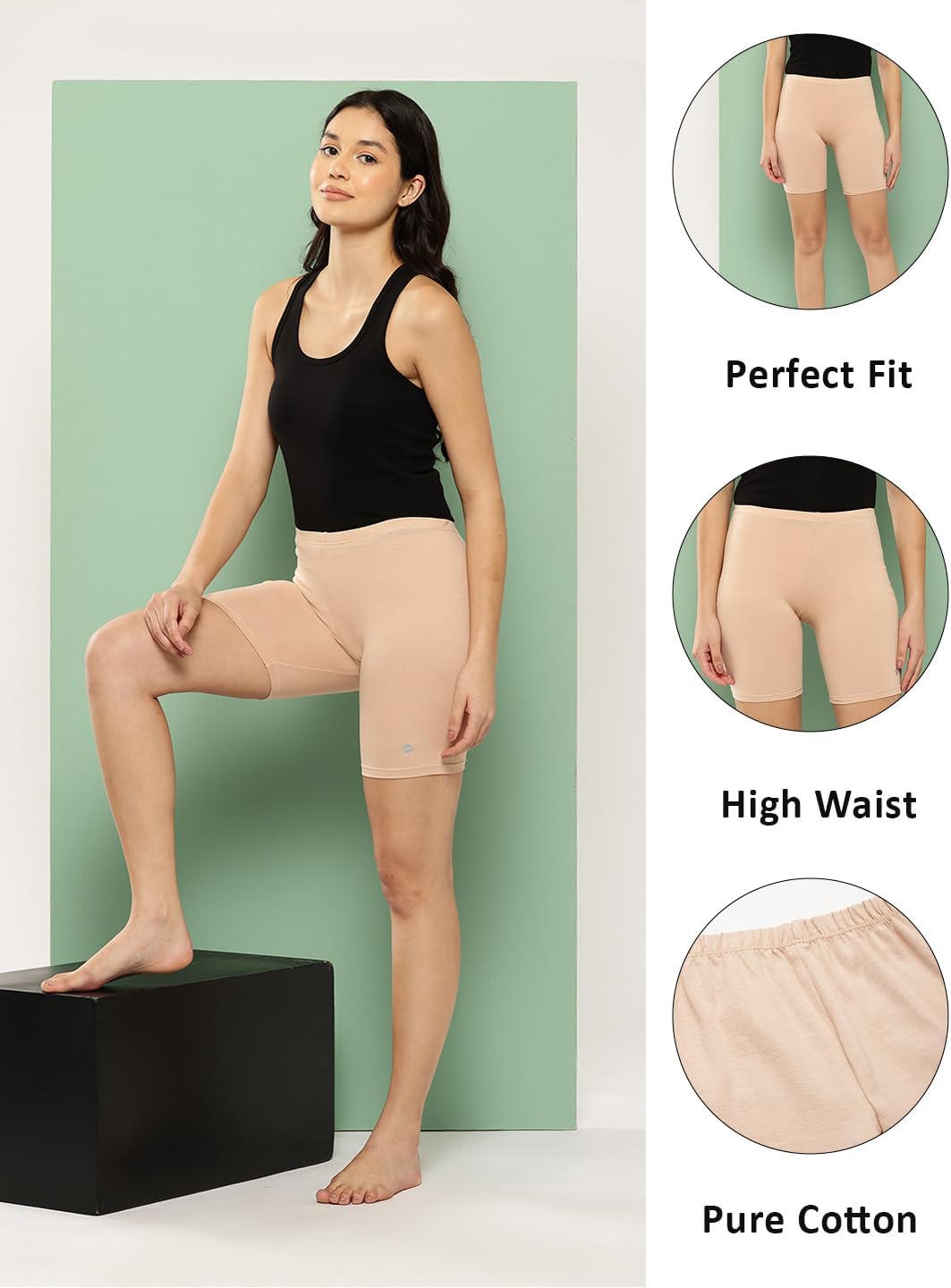 EVA & JOY Women’s Lounge Shorts Soft Cotton Blend Gym, Training Wear, Workout & Yoga Shorts with Stretchy Comfortable Fit - Image 4