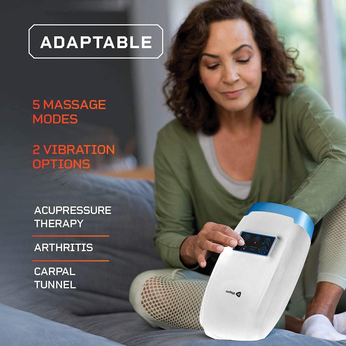 LifePro Hand Massager Machine with Heat, Cordless Electric Hand