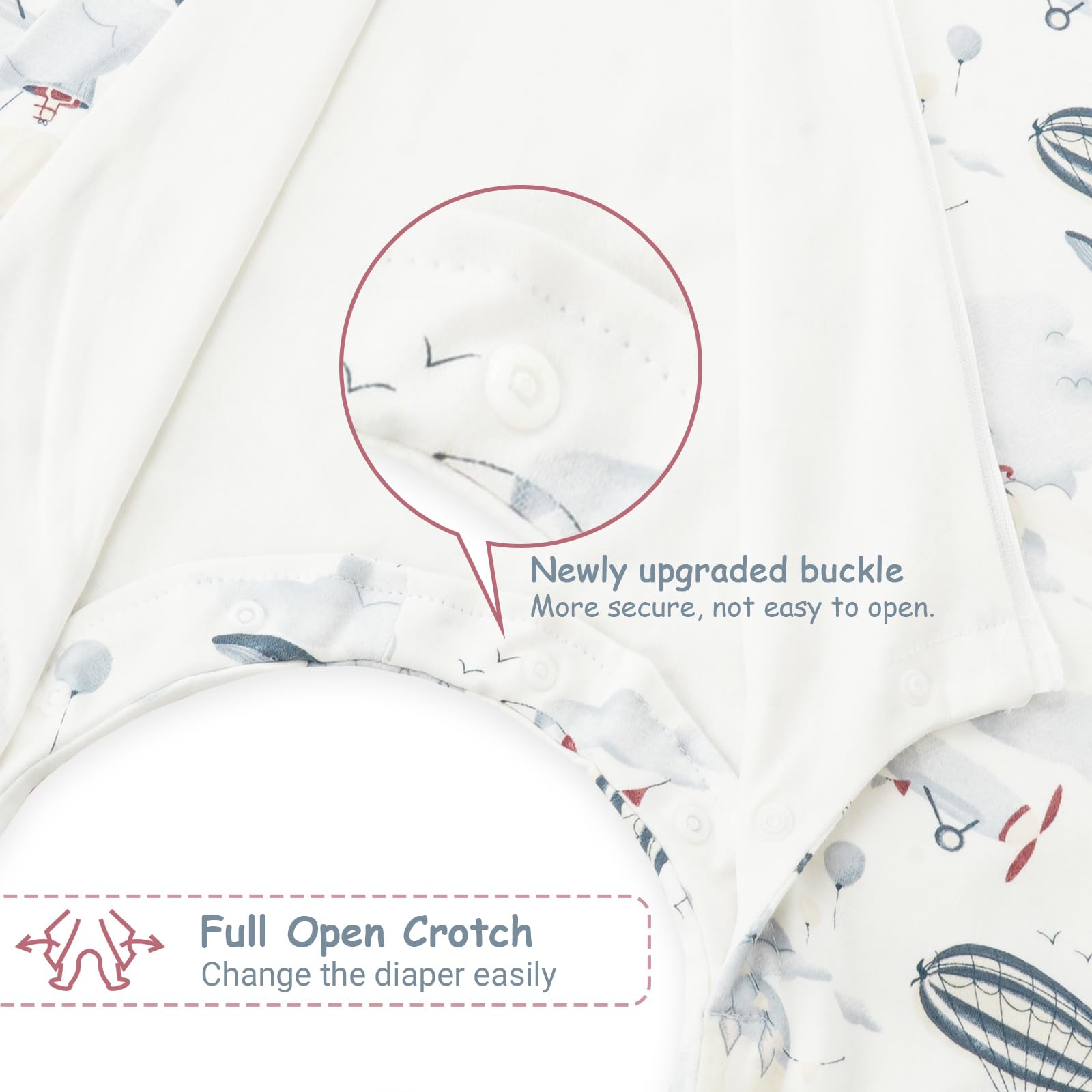 WYTbaby - Sacco nanna con piedi, 1.0 Tog, in 100% cotone, morbido sacco nanna per tutto l'anno, senza maniche, ideale per dormire e quando fa caldo, perfetto per bambine e bambini, 80 cm