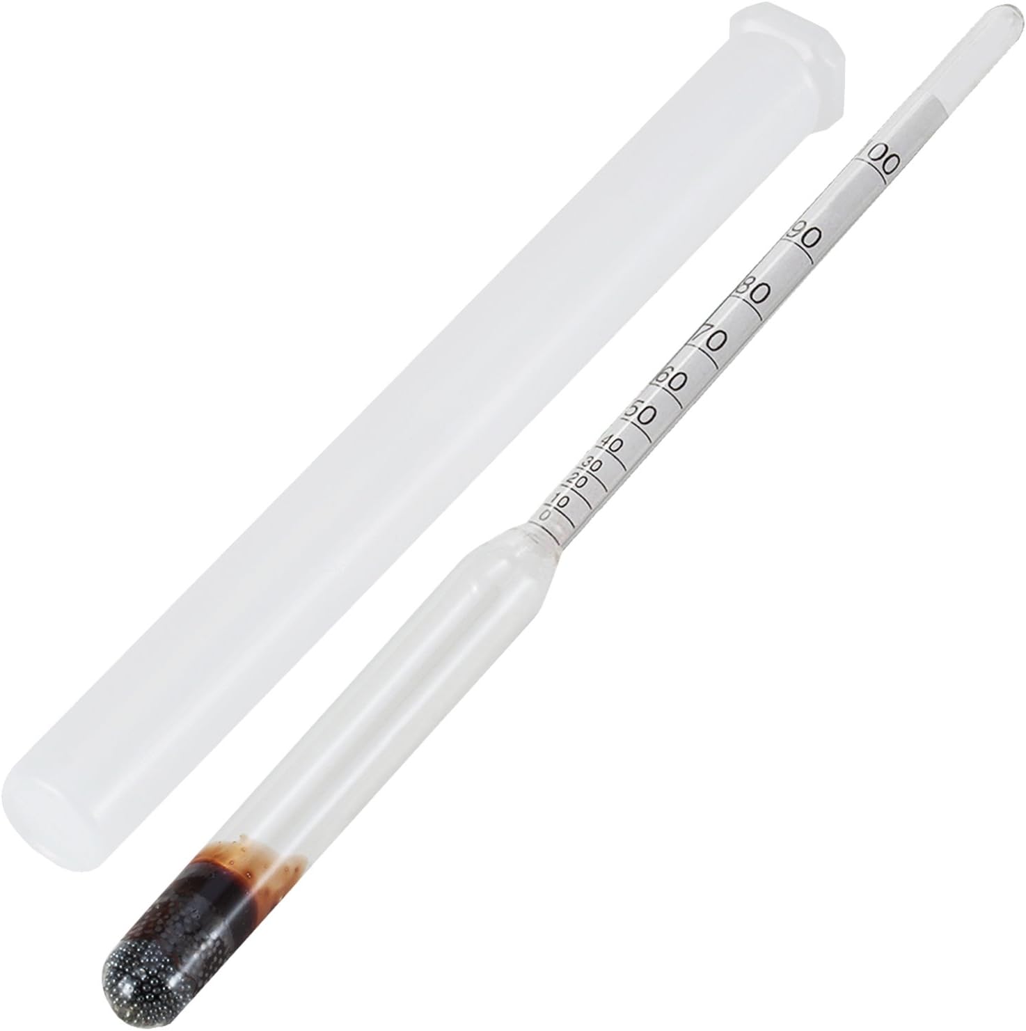 Alcohol Meter Spirit Hydrometer 0 ~ 100 % with Protective Cover for Home Brew Wine Beer Making