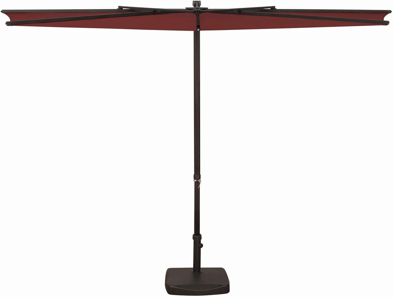 SimplyShade Amelia Modern Polyester Half Umbrella in Bronze/Natural