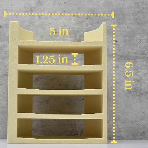 Miniatura 5 de Estante organizador de tapa compatible con Yeti Rambler y vasos, organizador de 5 tapas que se adapta a la mayoría de tamaños, tapas de vasos, más