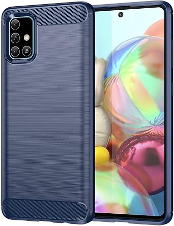 Case for Galaxy A71 5G UW Case, Samsung A71 5G UW SM-A716V Case, Ultra Slim Phone Cover with Shock-Absorption TPU Rubber Protective Cases for Samsung Galaxy A71 5G UW Navy Blue