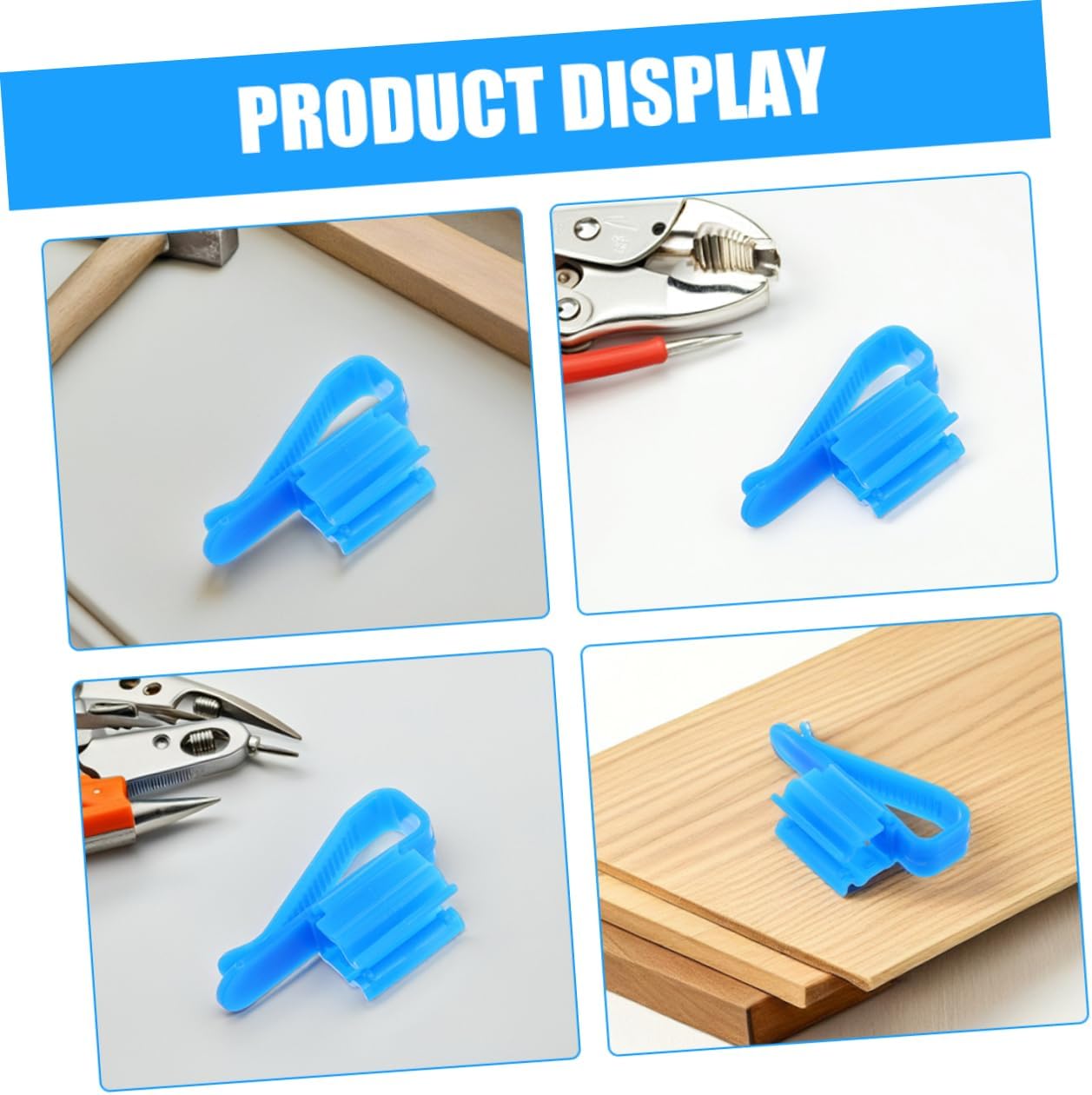 VOSAREA 4pcs Plastic Pipe Clamps Water Hose Fixing Clamp Automotive Oil Pipe Mounting Bracket Hose Pliers for Car
