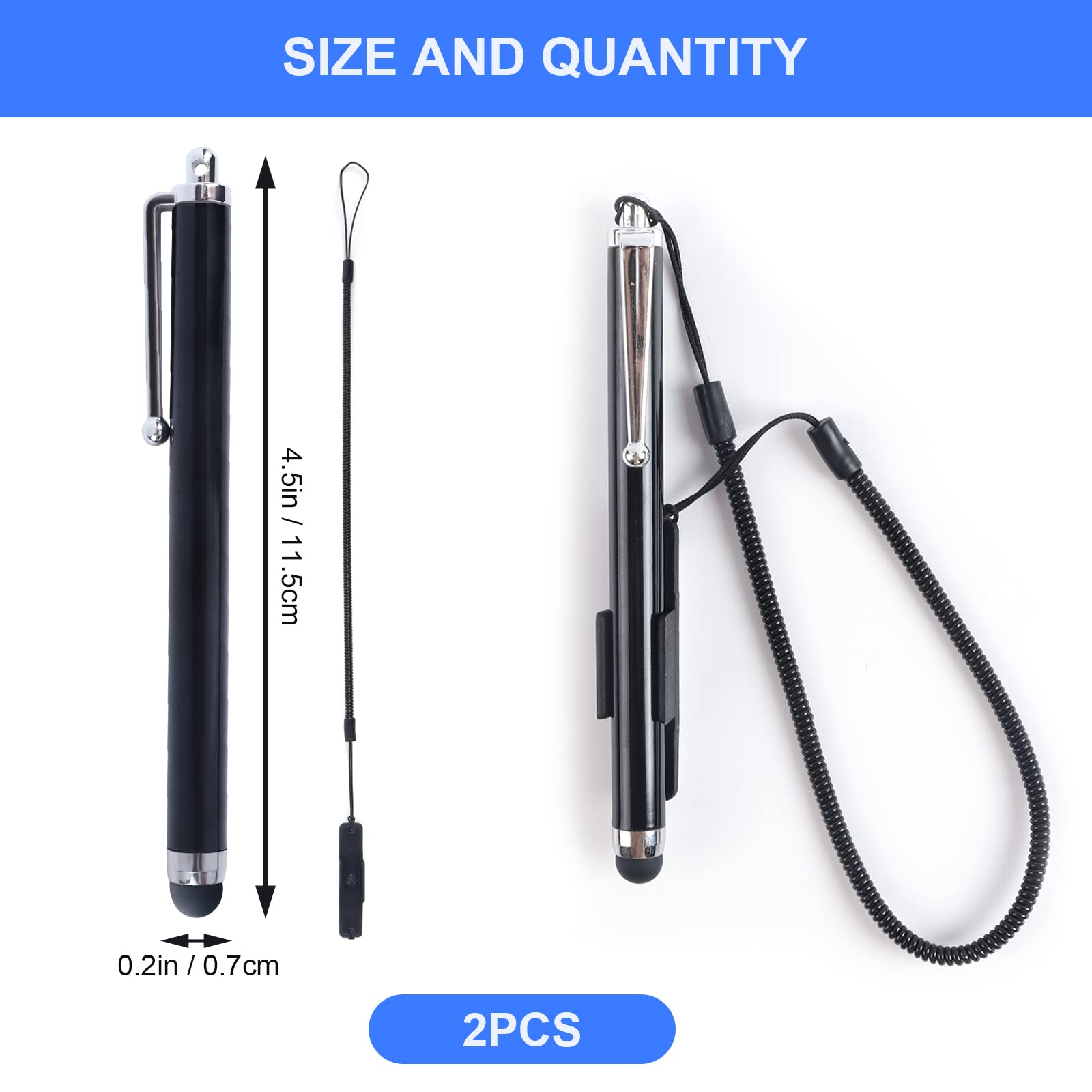 Stylet Tactile 2 En 1 Pour Smartphone Et Tablette - 2 Pointes (disque Et Silicone) - Sans Batterie