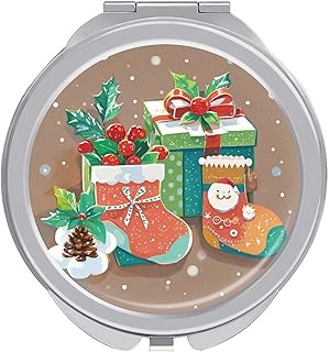 Medias de Navidad, espejo de maquillaje de vi...