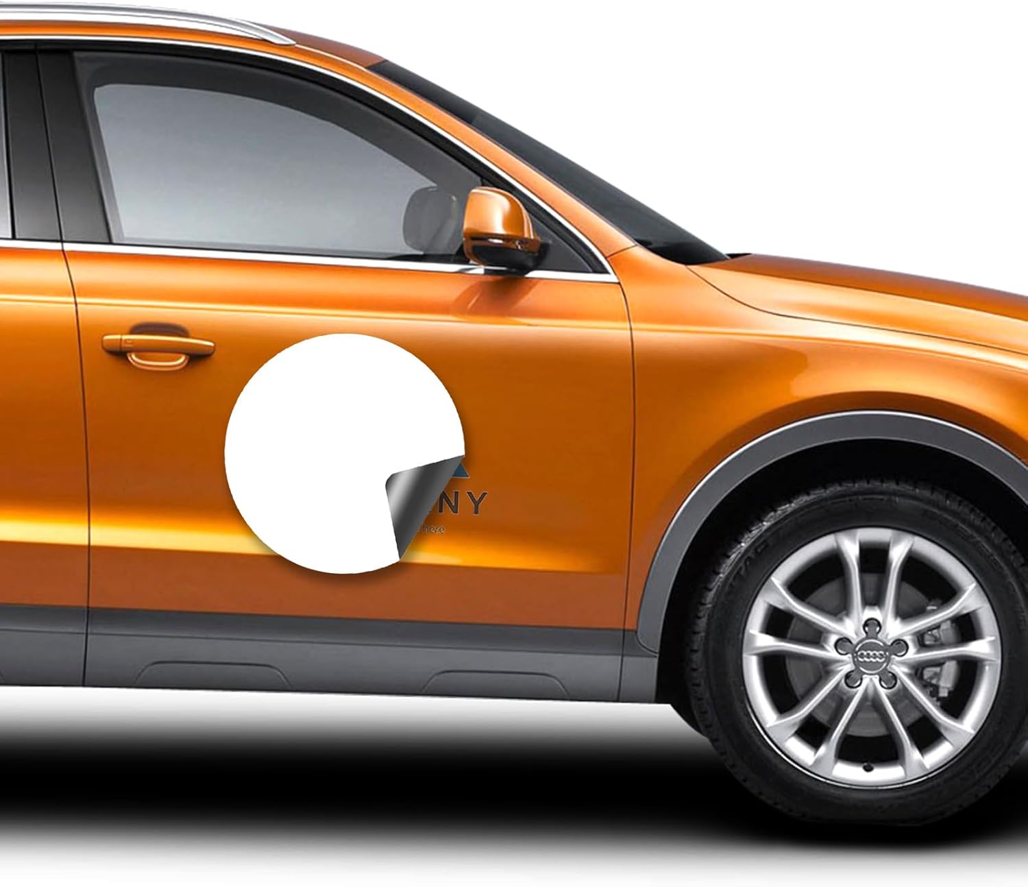 MC MOTOPARTS 18" Diameter 2 pcs Flexible Blank Magnet Whiteboard Sheet Cover Car Door Signs DIY Business Round Circle L