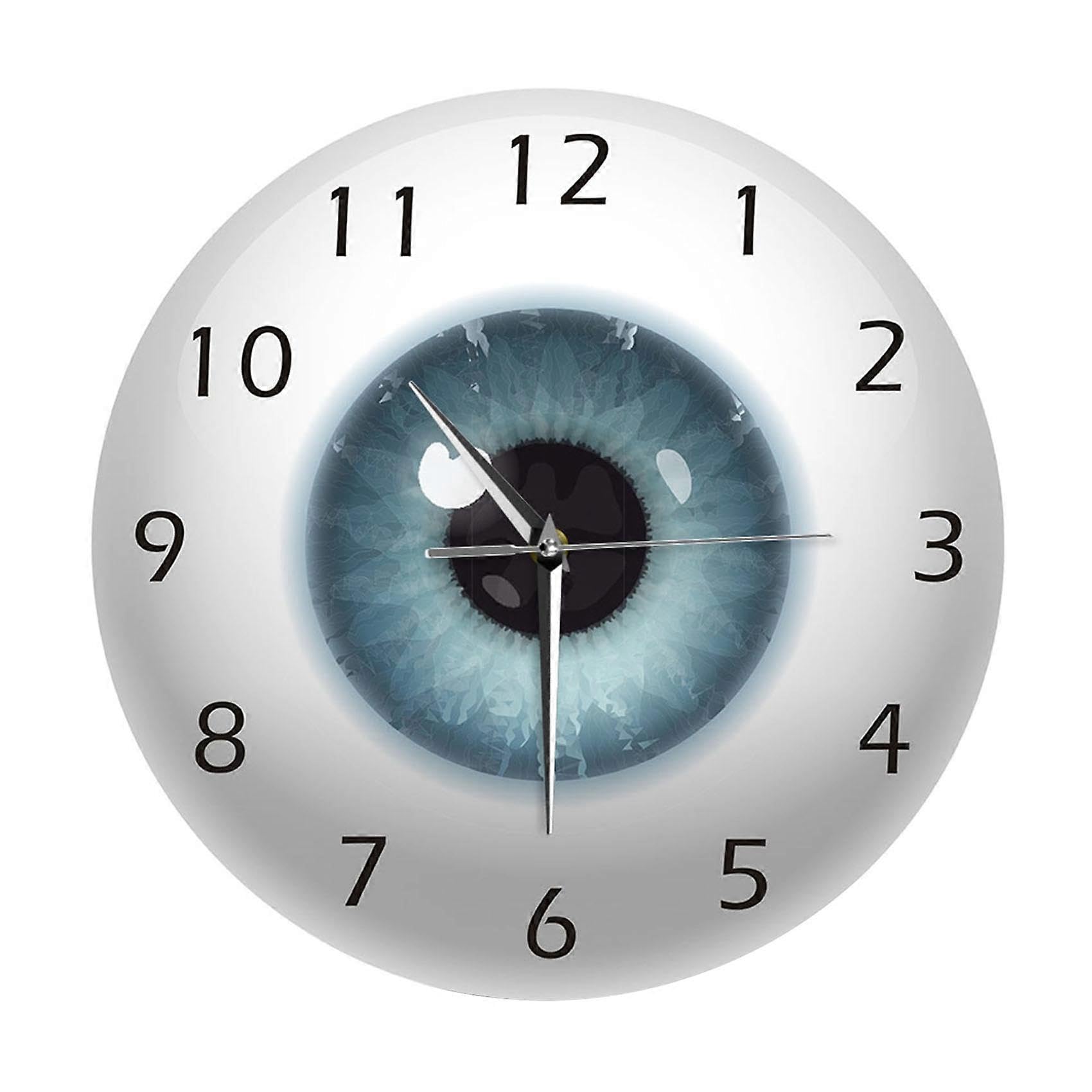 Horloge ophtalmologie muet motif œil décoration cabinet médical moderne