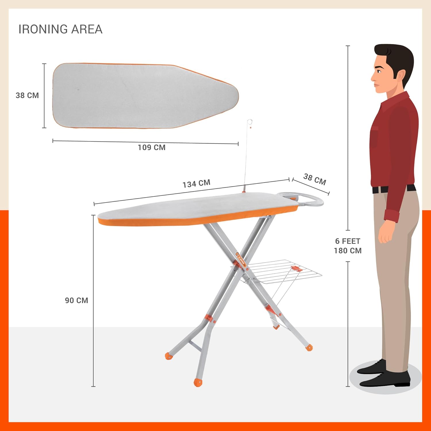 Foldable Metal Ironing Board