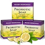 Candida Freedom Masseys CF 100% Natural Probiotic Soap - Powerful Tea Tree and Lemon Body Soap - 4oz Lemon Scent