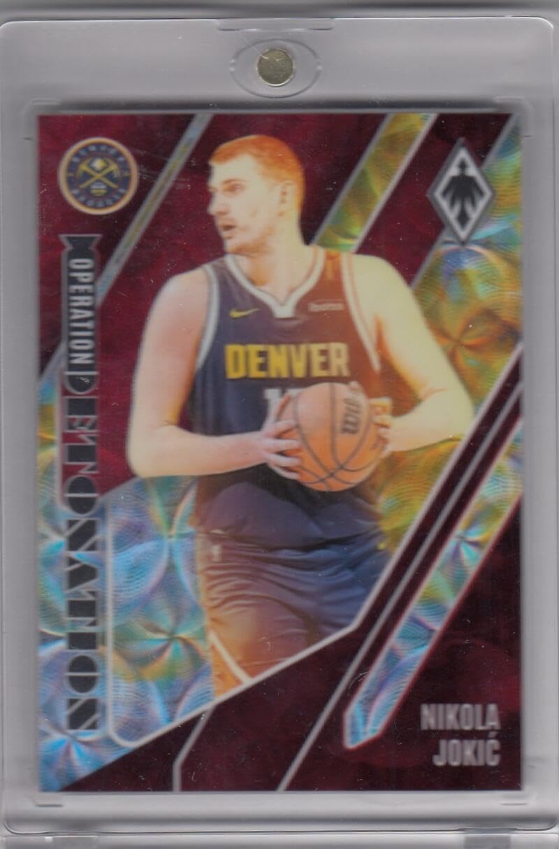 Basketball Trading Card 2023-24 Panini Phoenix Operation Detonation International Red #25 Nikola Jokic EX/NM 75/75 Nuggets