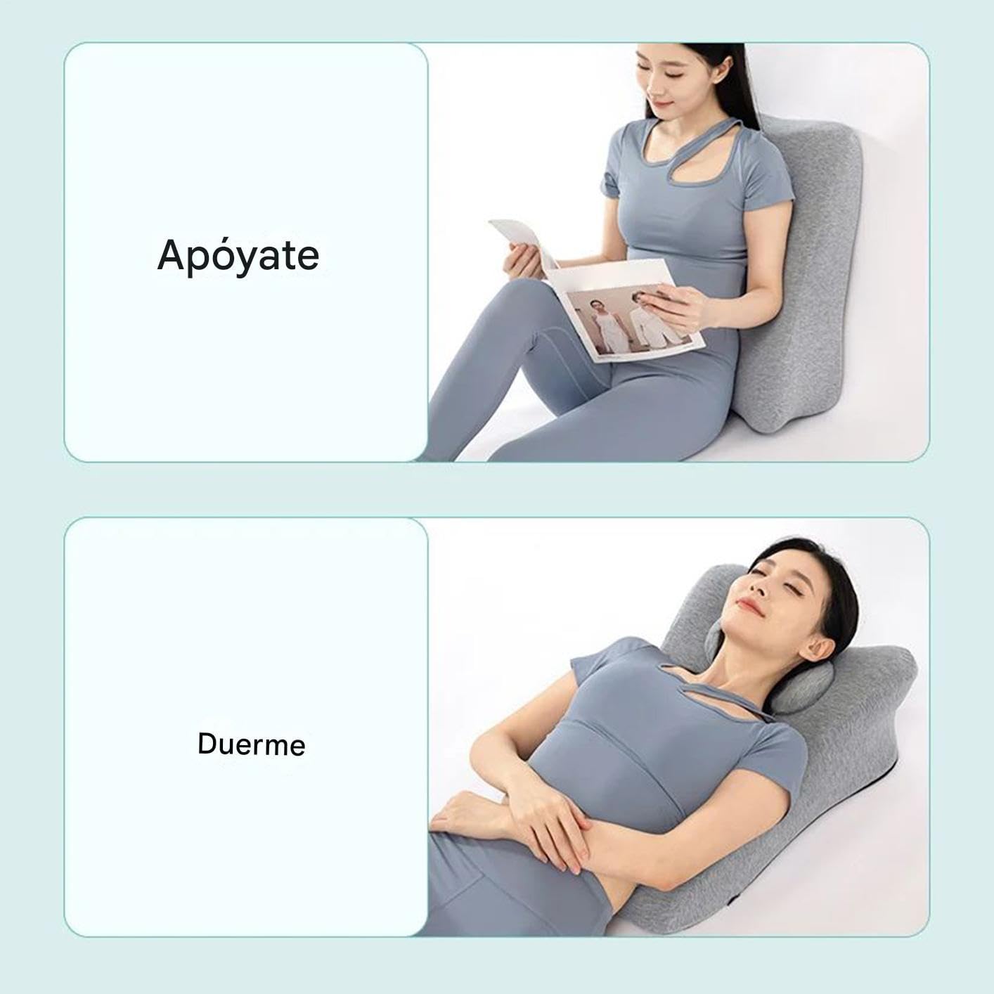Cojín De Soporte Dorsal En Forma De Cuña, Cojín Ergonómico Para Postura Abajo, Soporte Lumbar Transpirable Que Favorece Postura Correcta Para Toda La Familia Hombres Mujeres