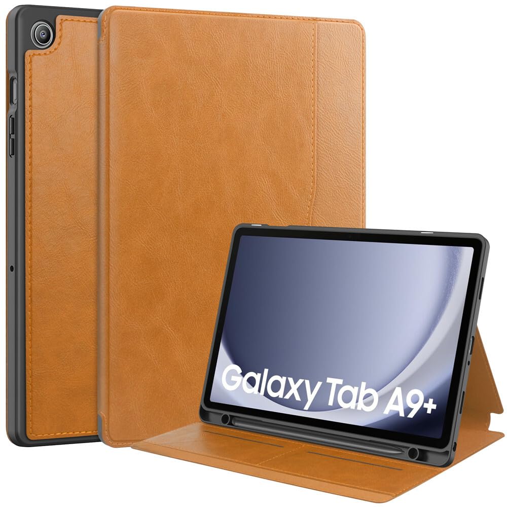 Étui Samsung Galaxy Tab S9 Plus marron protection antichoc - 8