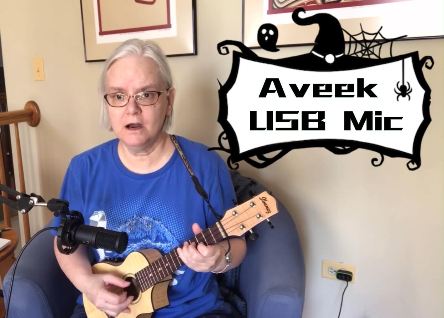 Microfono USB Aveek Per PC, Mac E Smartphone – Cardioide, Braccio Regolabile, Anti-pop, Per Podcast E Canto – Plug And Play