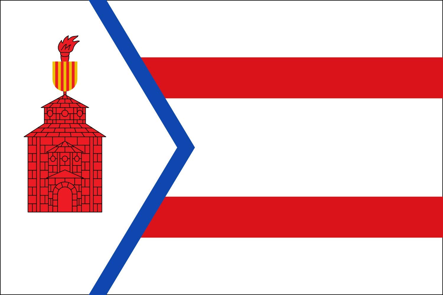 Drapeau Large Loscos Teruel idéal pour décorer vos fêtes de village