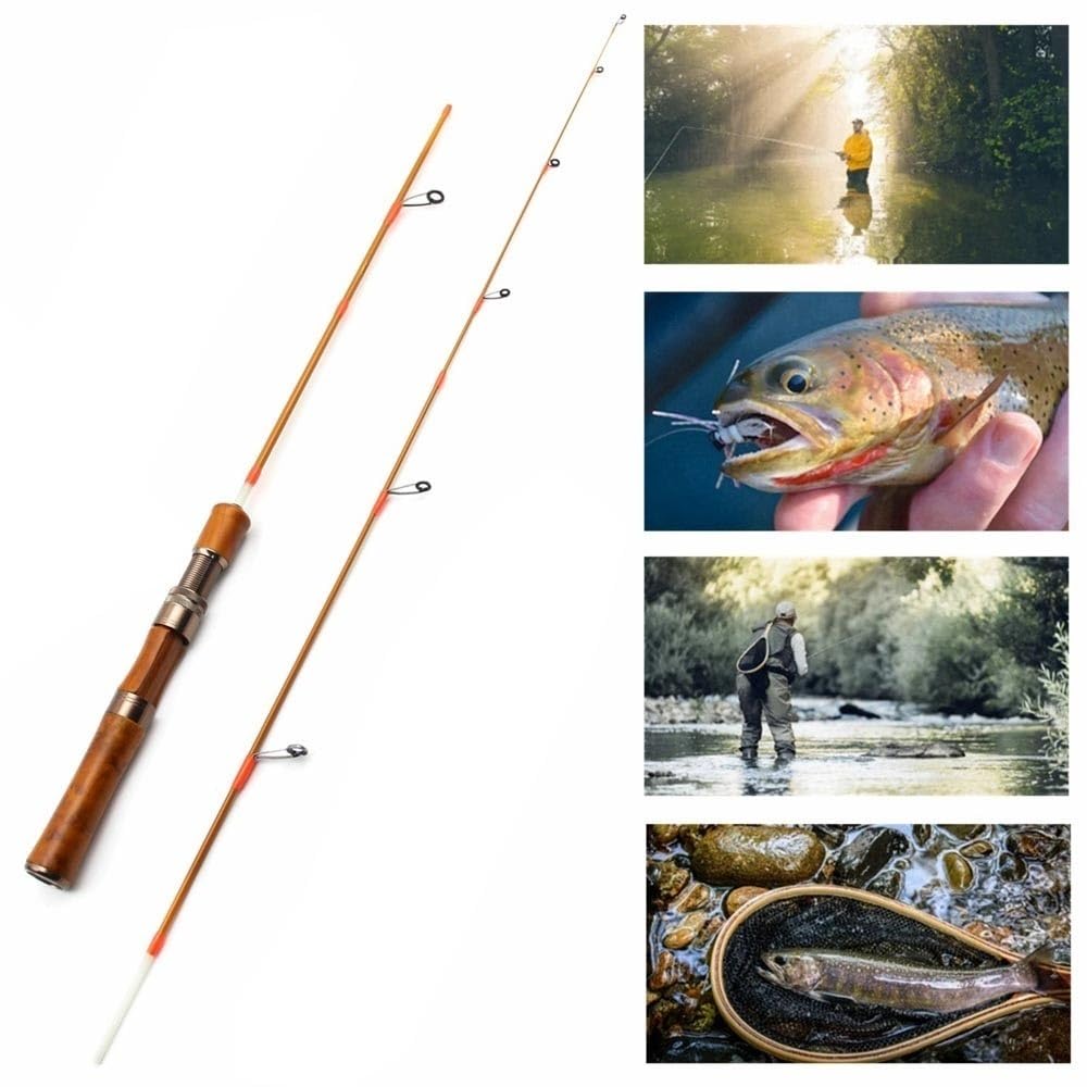 Viajes Caña de Pescar Ultraligera Ul Slow Lure 1,4 m, caña,5 a 8 g con Puntas sólidas ultraligeras for Trucha y Arroyo Agua Dulce