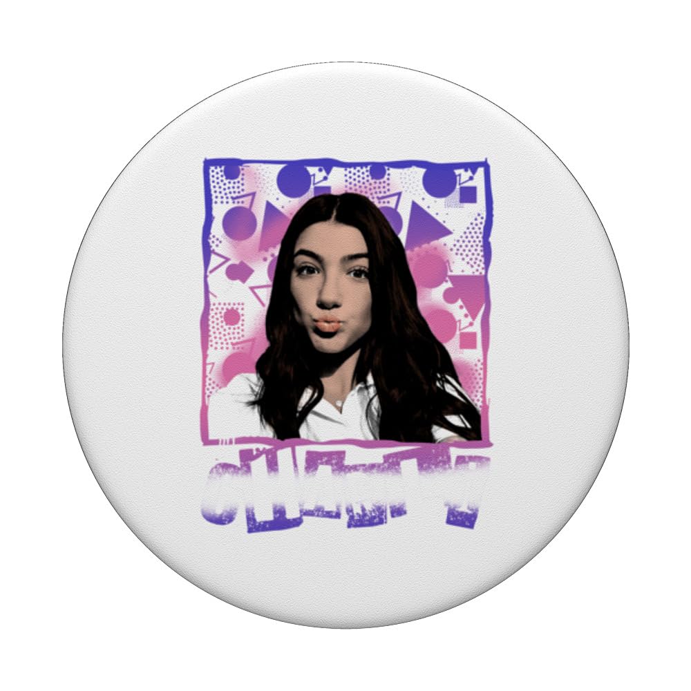 Official Charli D'Amelio Abstract Light Kiss PopSockets Swappable PopGrip, Black - Image 3