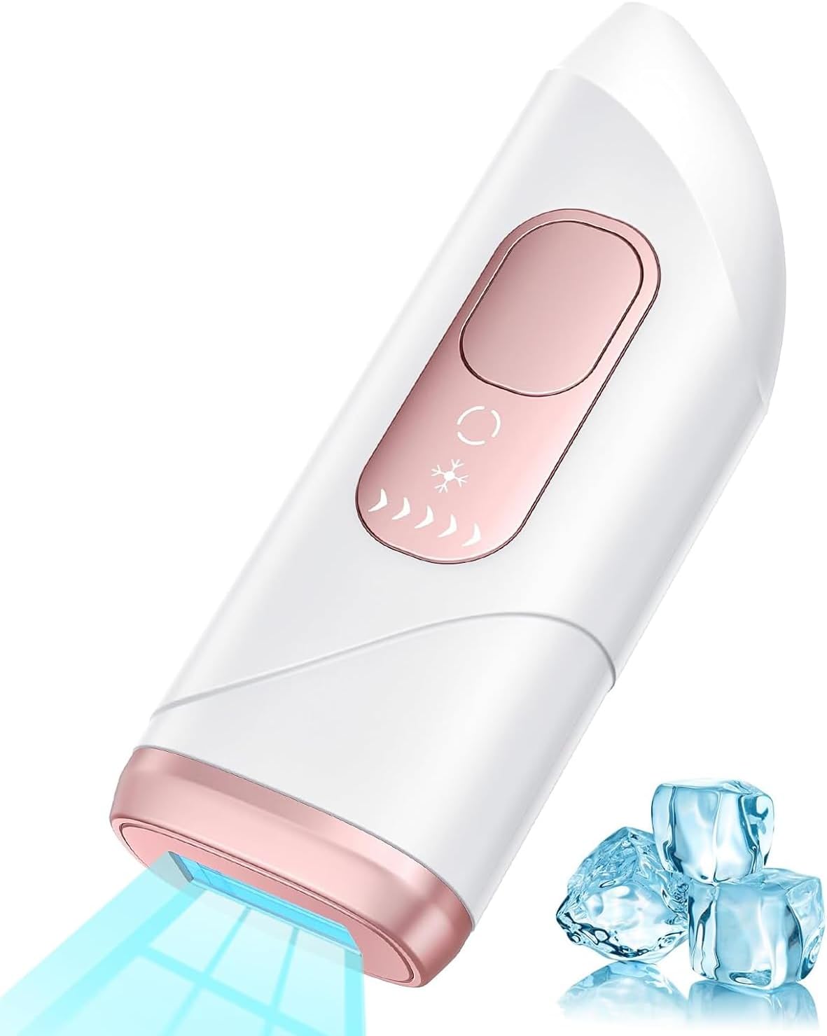 AMINZER IPL Hair Removal Device with Ice Cooling System, Laser Hair Removal Device with 5 Energy Levels, Unlimited Flashes, IPL Laser Hair Removal Machine for Women Men, Facial Armpits Bikini Line