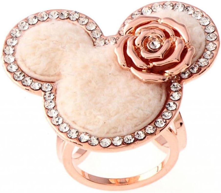 Silver Clover Women's Mickey Mouse Scarf Buckle Ring
