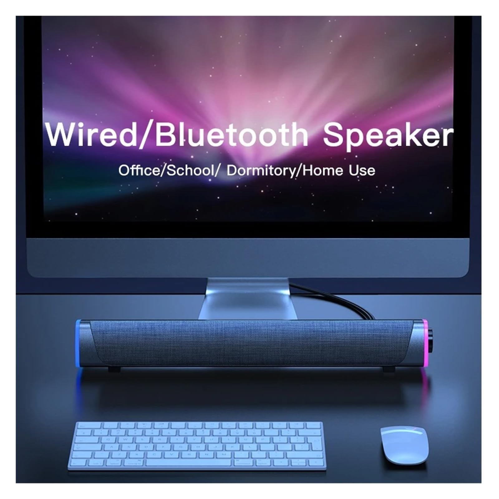 Głośnik Przewodowy 4D Do Komputera Bluetooth, Stereo, Subwoofer, Soundbar Laptopa, Notebooka, Gry Na PC Wszechstronne MożLiwośCi PodłąCzenia(NO Bluetooth)