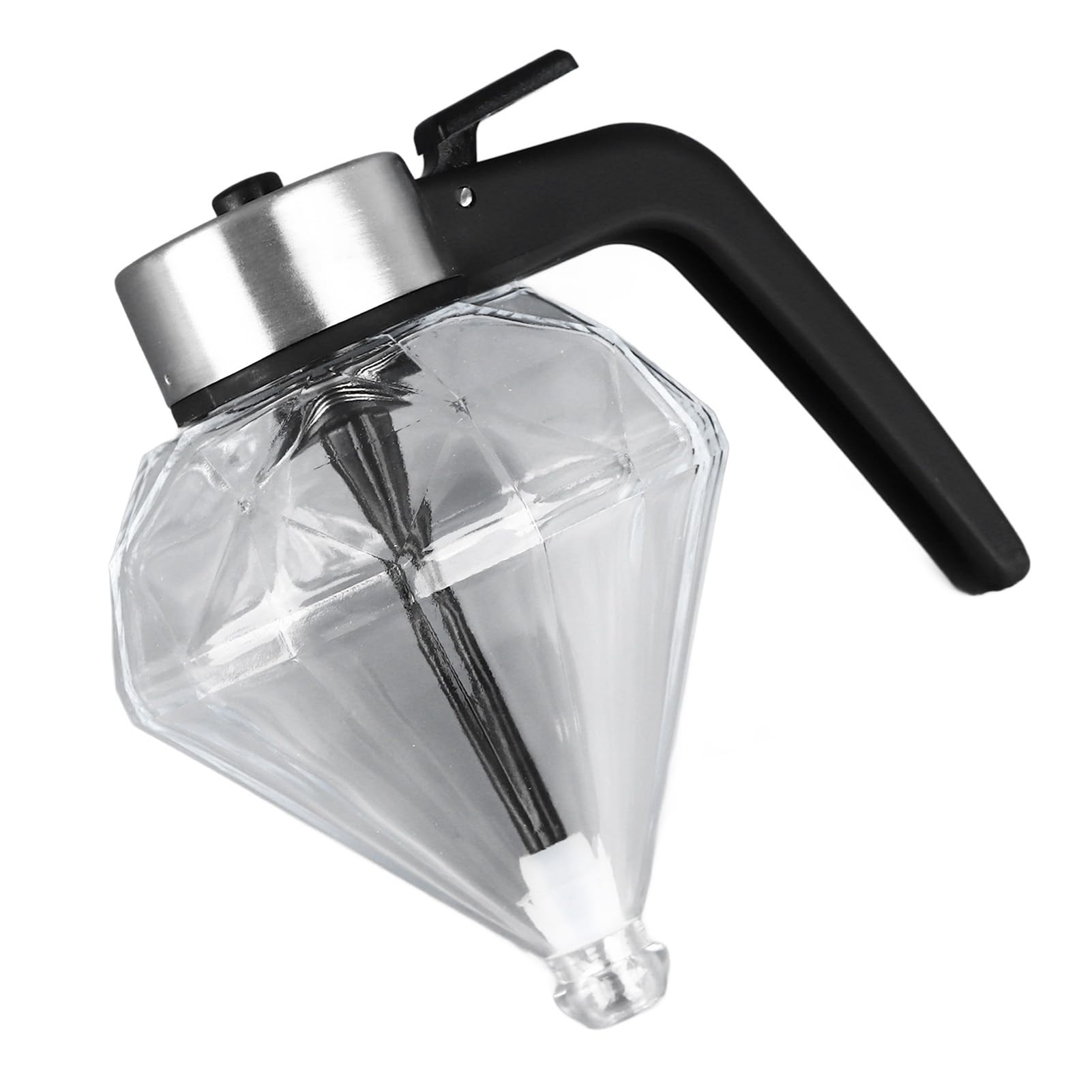 Honey Syrup Dispenser with Stand, Multipurpose Honey Jar, Clear Glass Honey Container with Dipper, Shape