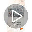 Image of Trance Home Linen 100% Cotton Printed Zippered Duvet Cover /Blanket Quilt Comforter Razai Cover - King Size (102 x 110 Inch) Textured Leaves Blue