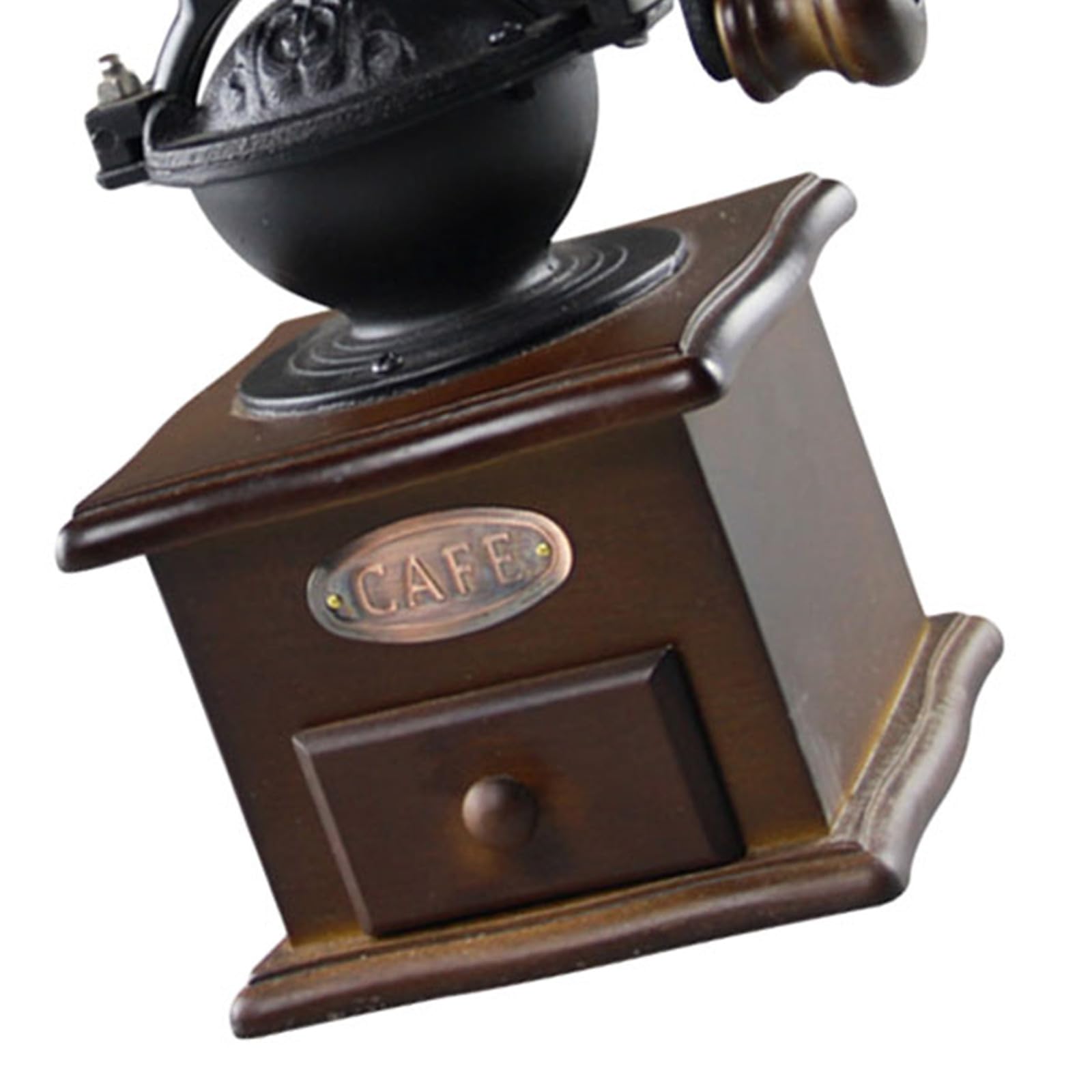 KICHOUSE Macinacaffè Manuale Vintage per Chicchi e Spezie Macinino Portatile Manovella per Caffè Fresco e Grani Accessorio Pratico e Sicuro per Amanti del Caffè