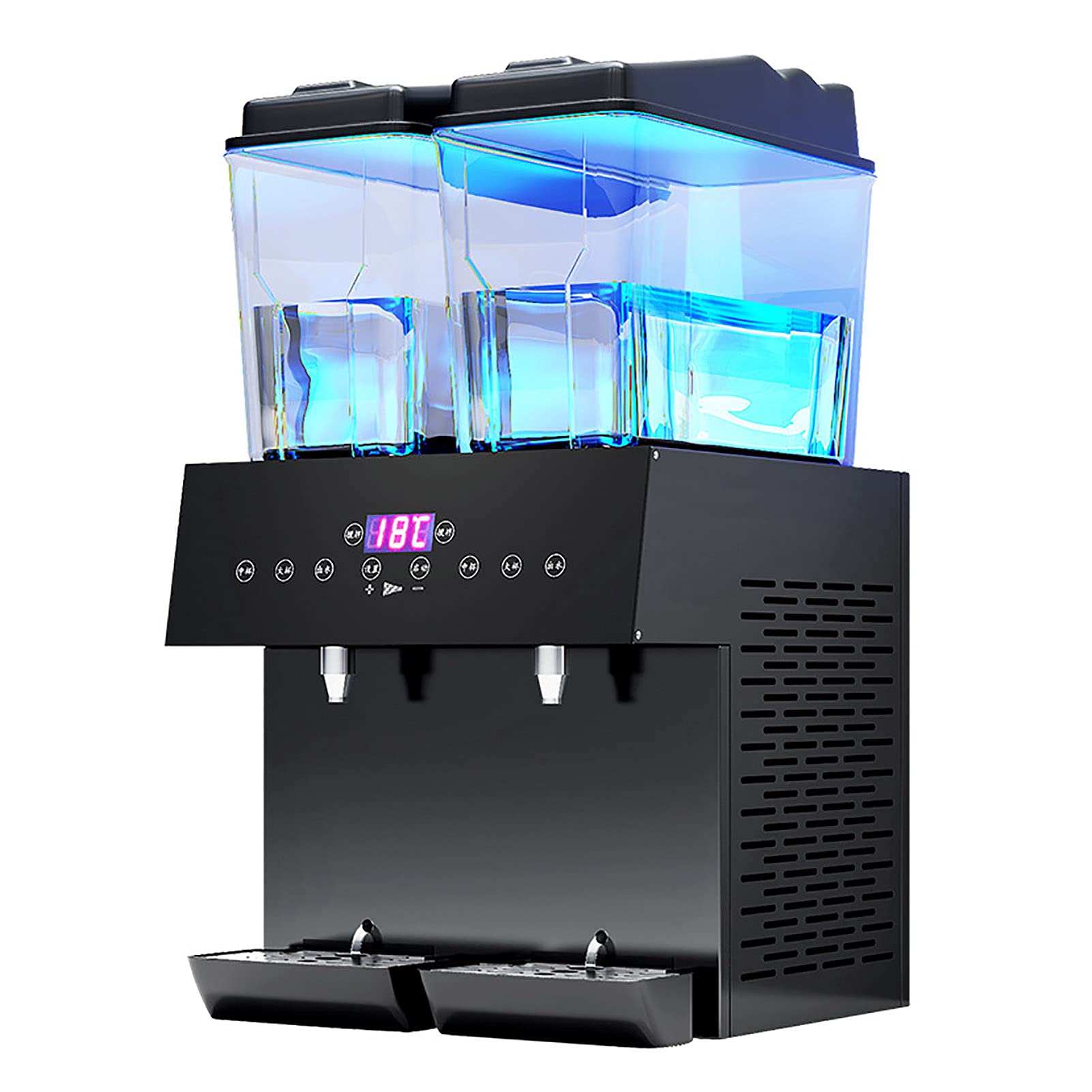 Dispensadores de Bebidas comerciales Bebidas de té Helado frío Máquina de Jugo de Frutas Acero Inoxidable Gran Capacidad Configuración Inteligente Termostato automático Temperatura Dual fría y Calie