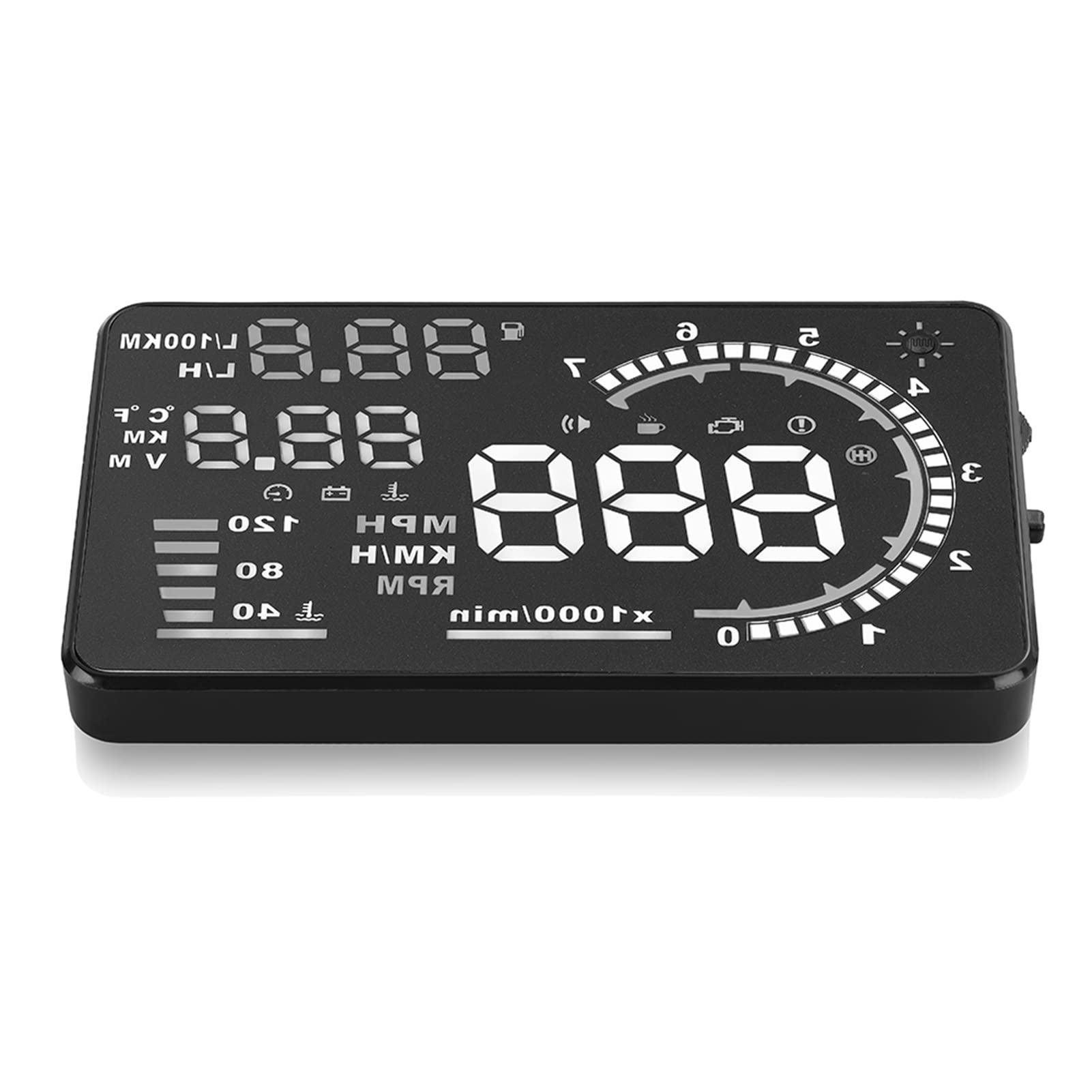 Samochodowy wyświetlacz Hud Head Up, A8 5,5 cala OBD II Auto HUD Head Up Display Auto Windshied Odblaskowy wyświetlacz prędkości