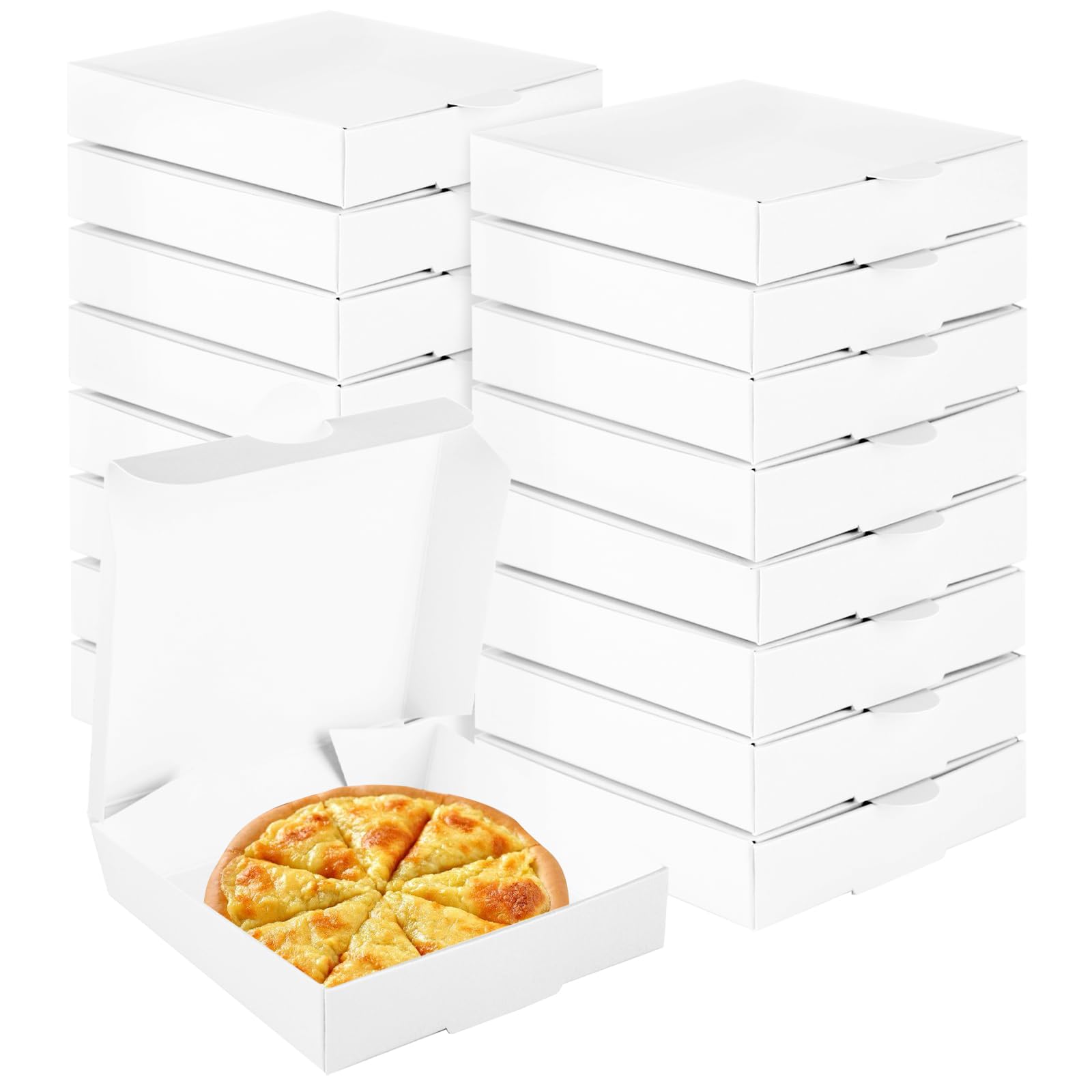Scatole per Pizza 100 Mini 3,5x3,5 cm Quadrate Cartone Bianco