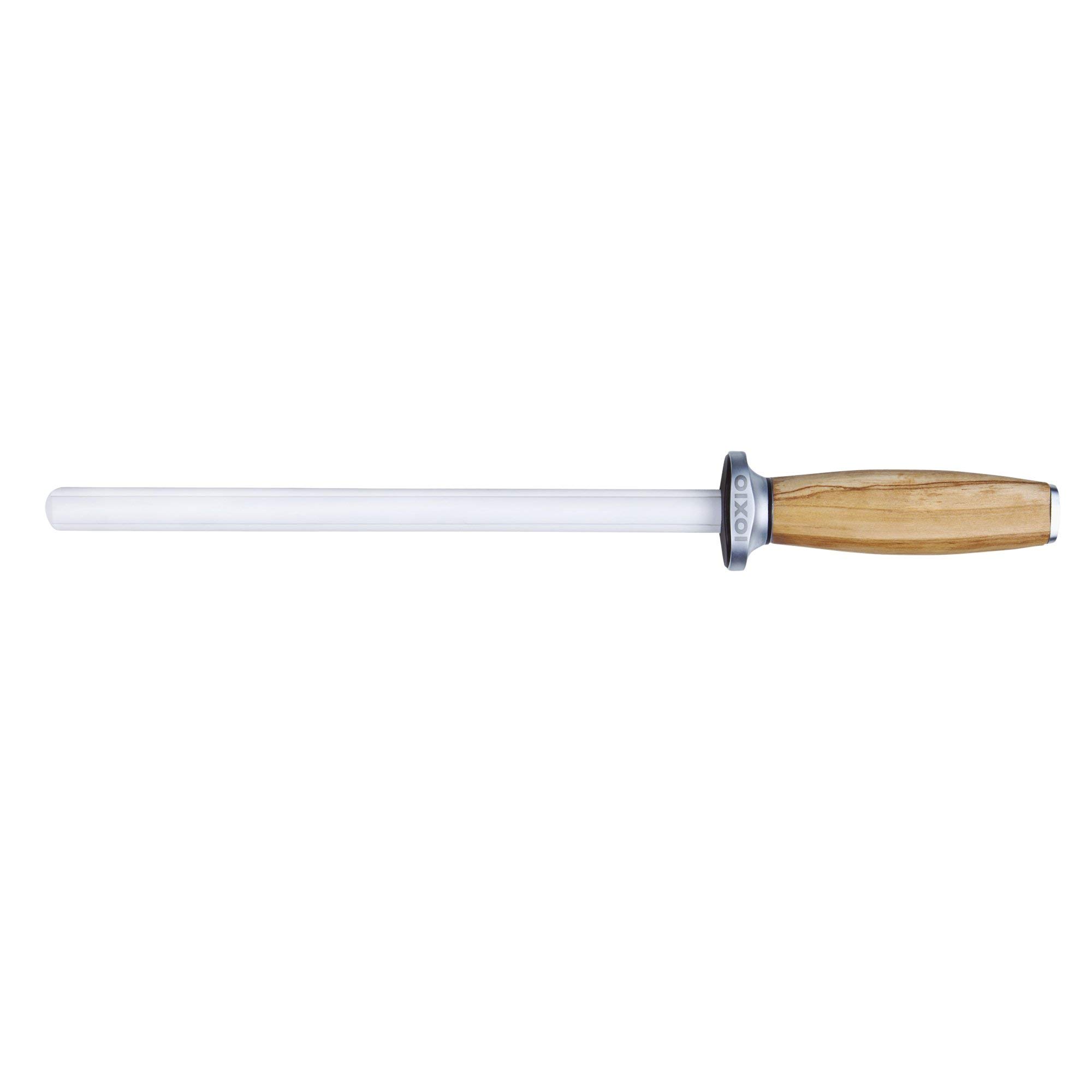 MS-1301HO Keramikwetzstab weiß Holzgriff Olive