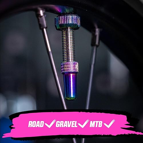 Miniatura 4 de Válvulas sin cámara Muc-Off V2, iridiscentes de 1.73 pulgadas - Vástagos de válvula sin cámara con herramienta de extracción de núcleo de válvula