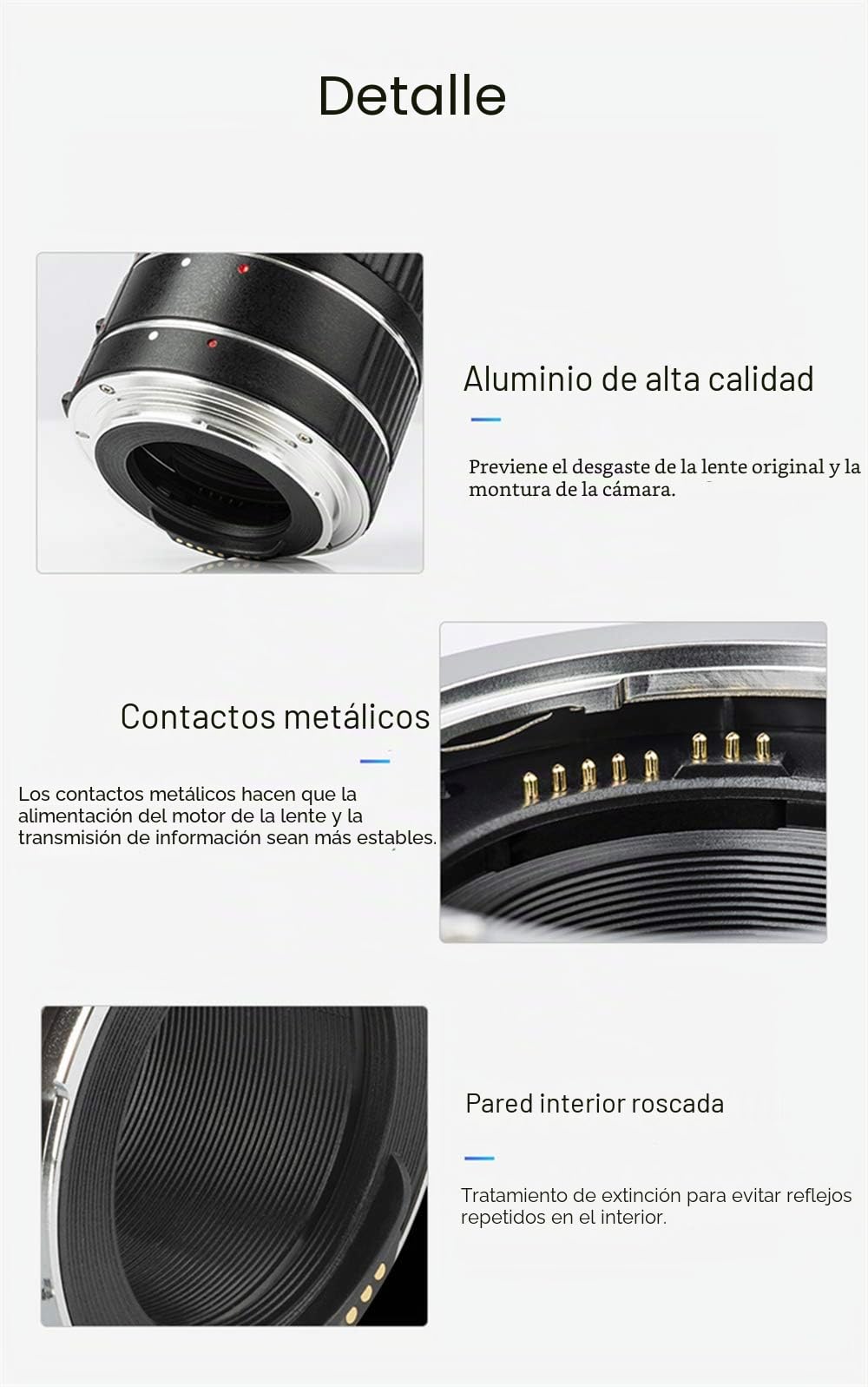 VILTROX DG-C Tubo de Extensión Macro Enfoque Automático para Canon EF EF-S Lente EOS 1100D 700D 650D 5D 6D 7D