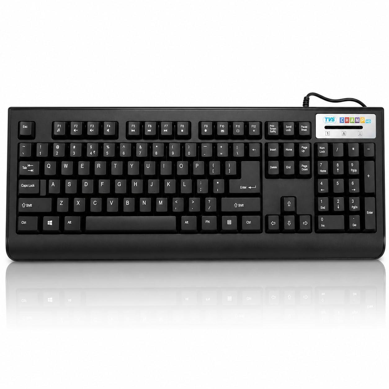 TVS ELECTRONICS Champ Heavy Duty Membrane Wired Keyboard | Array of 104 Keys |Multimedia Functions|Membrane Keys| Compatible|Smooth Handling|Lightweight|Plug|SND Play USB Connectio |Sculpted Key Cap-image-21