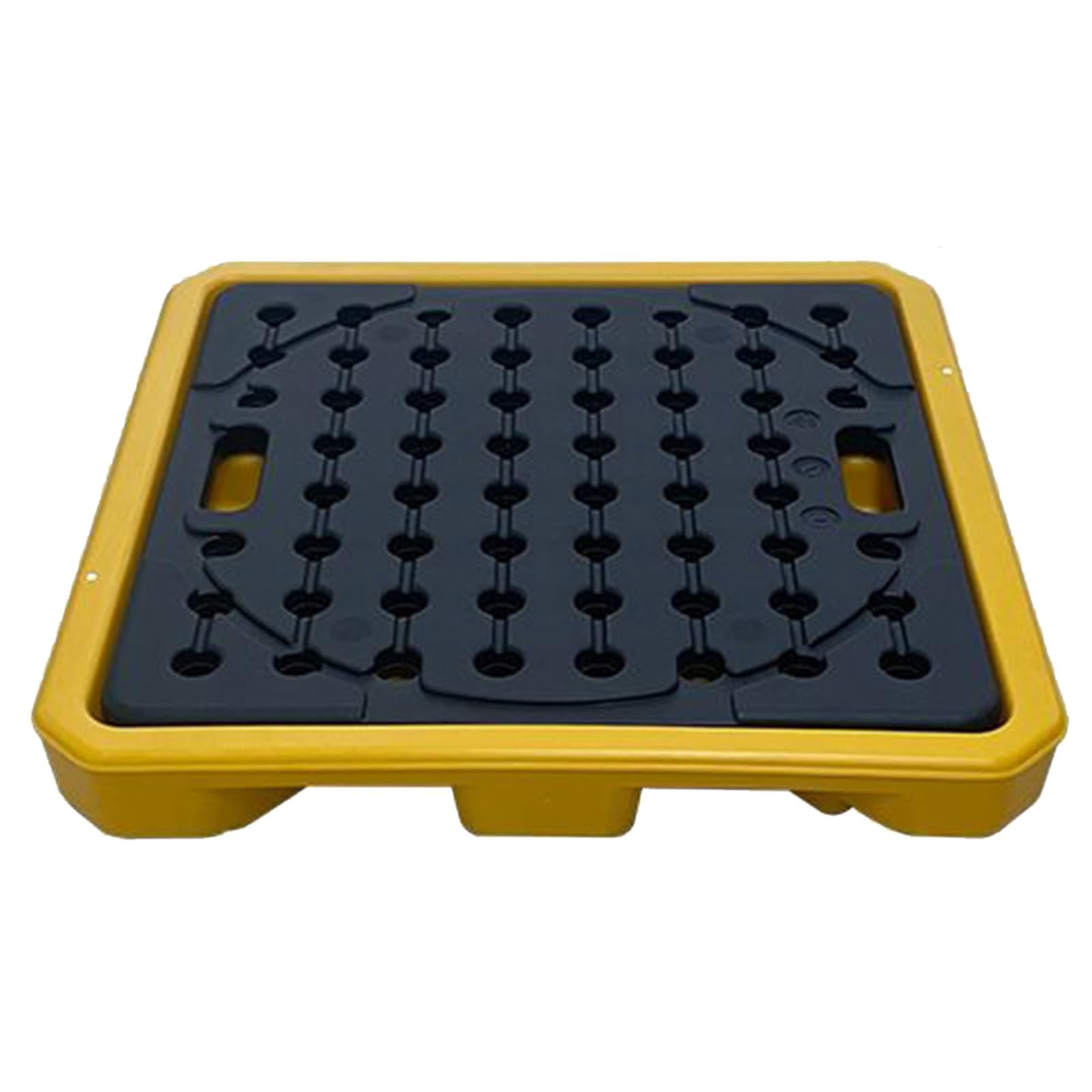 QUSYZD Leakproof Industrial Spill Containment Platform, Modular Polyethylene Tray with Grates for Warehouses & Garages, Ideal for Paint Buckets - 49.2"x25.6"x6.7",26.77x26.77x3.94in/68x68x10CM
