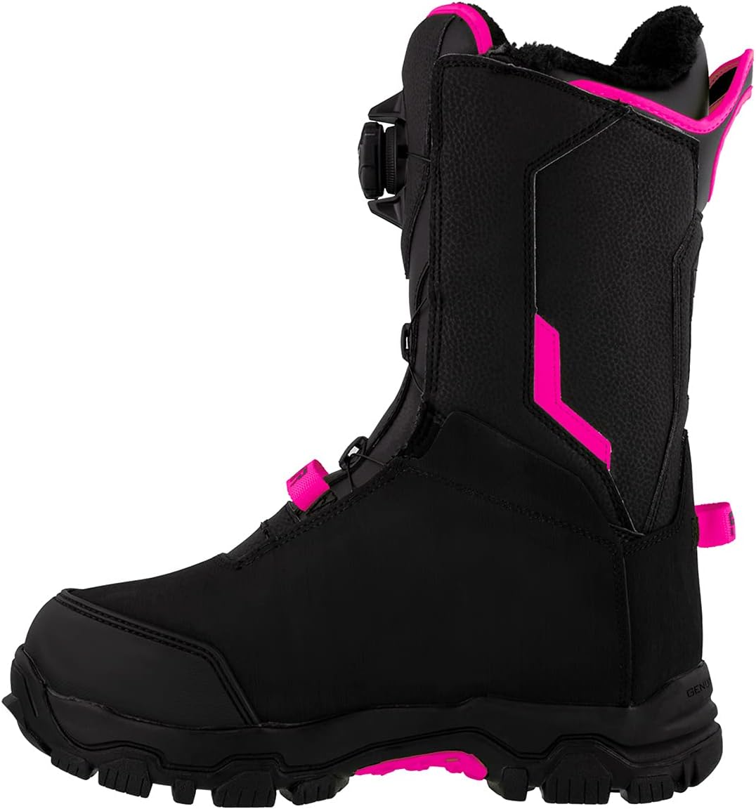 FXR Helium BOA Boot 2021 (Black/Fuchsia- Men's 8/Women's 10) : Automotive