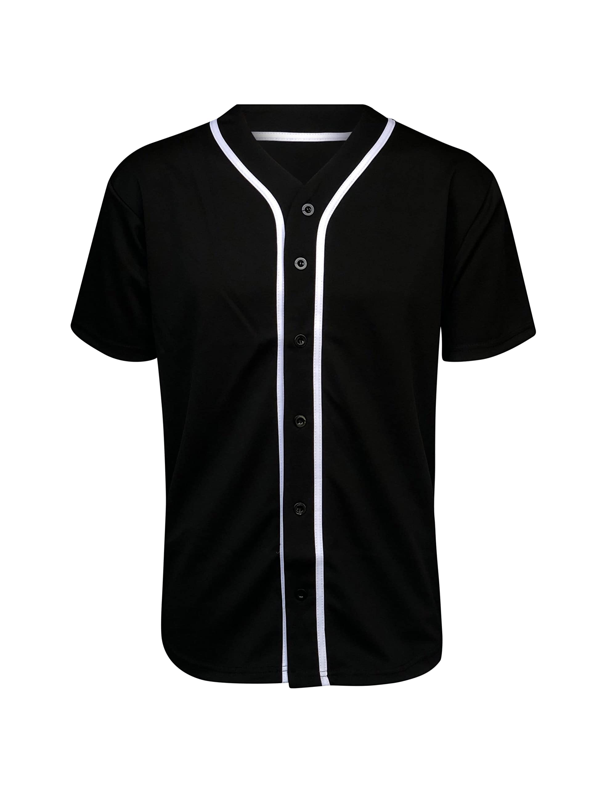ILTEX Adult & Kids Baseball Jersey Plain Button Down T-Shirt Blank Team Sports Uniforms