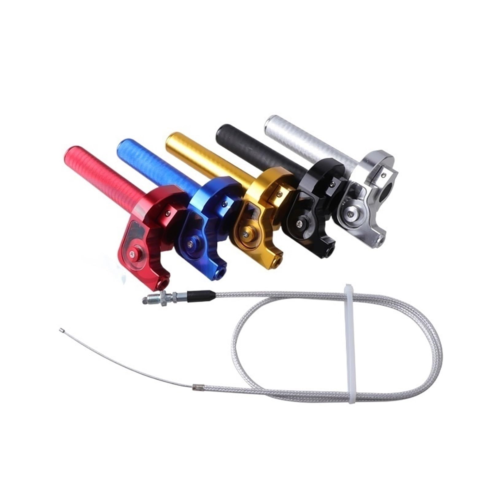 Universale 7/8 ''Manubrio CNC In Alluminio Manopola Dell'acceleratore Quick Twister + Cavo Per Hon&da CRF Per Yam&aha Per Kawas&aki KAYO Dirt Pit Bike Manopole manubrio